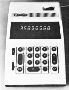 elektronischer Tischrechner anzeigend ICC 805