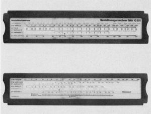 Spezial-Rechenschieber Bestellmengenrechner IWA 10 200