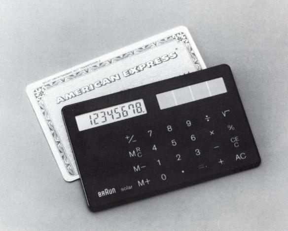 Scheckkarten-Taschenrechner Braun Solar card ST 1
