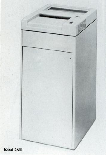Büro-Aktenvernichter Ideal 2601 bzw. Ideal 2601-Cross/Cut