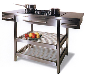 modula Kochtisch mit 3 x Domino