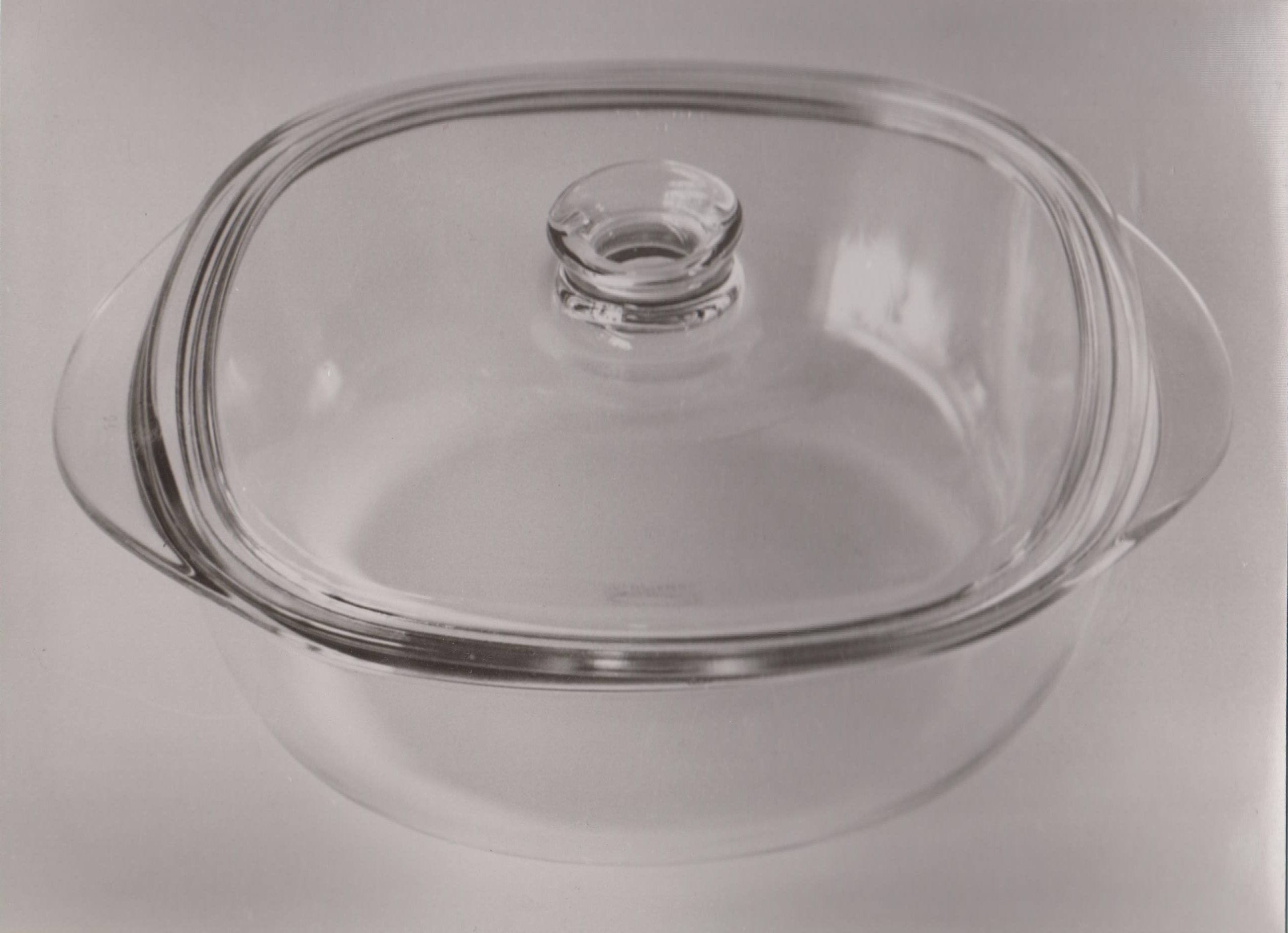 Schüssel mit Knopfdeckel /JENAer Glaswerk 1964