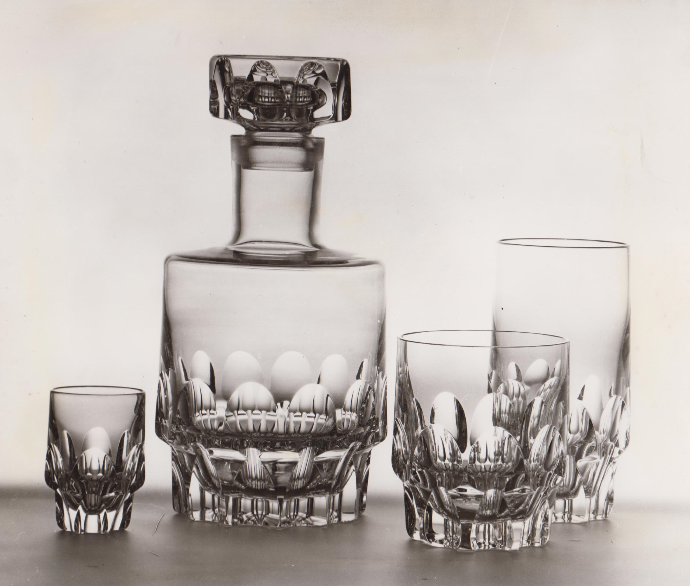 3 Whiskybecher "Texas" mit Flasche