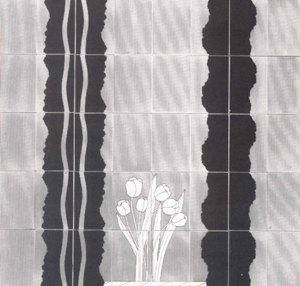 Struktur mit Tulpenbild