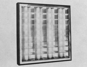 Kassettenaufbauleuchte mit Spiegelraster  /1968