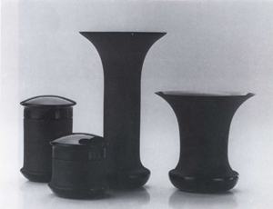 Vase 16 cm, Vase 25,5 cm "Scala"-Glas schwarz "Onyx"