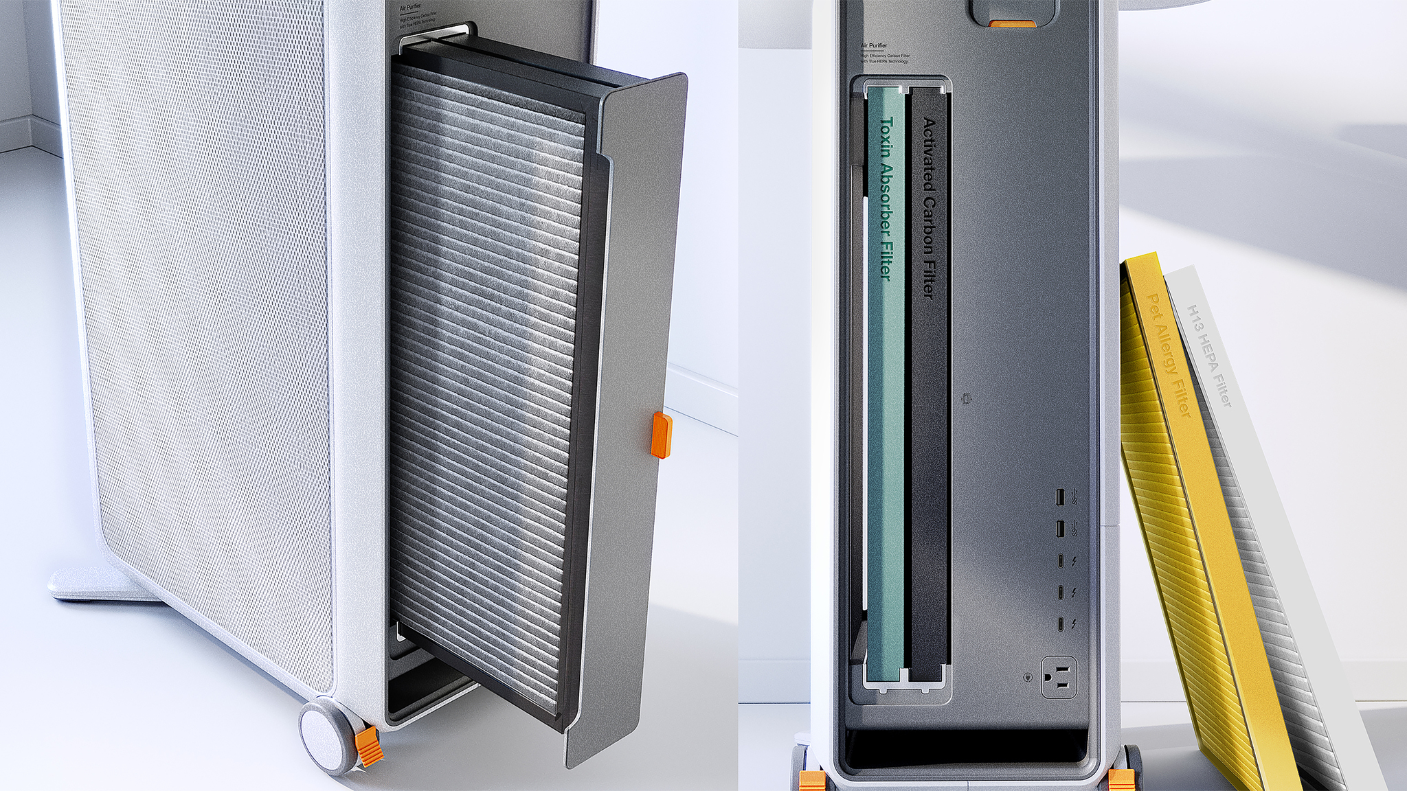 Air purifying workstation