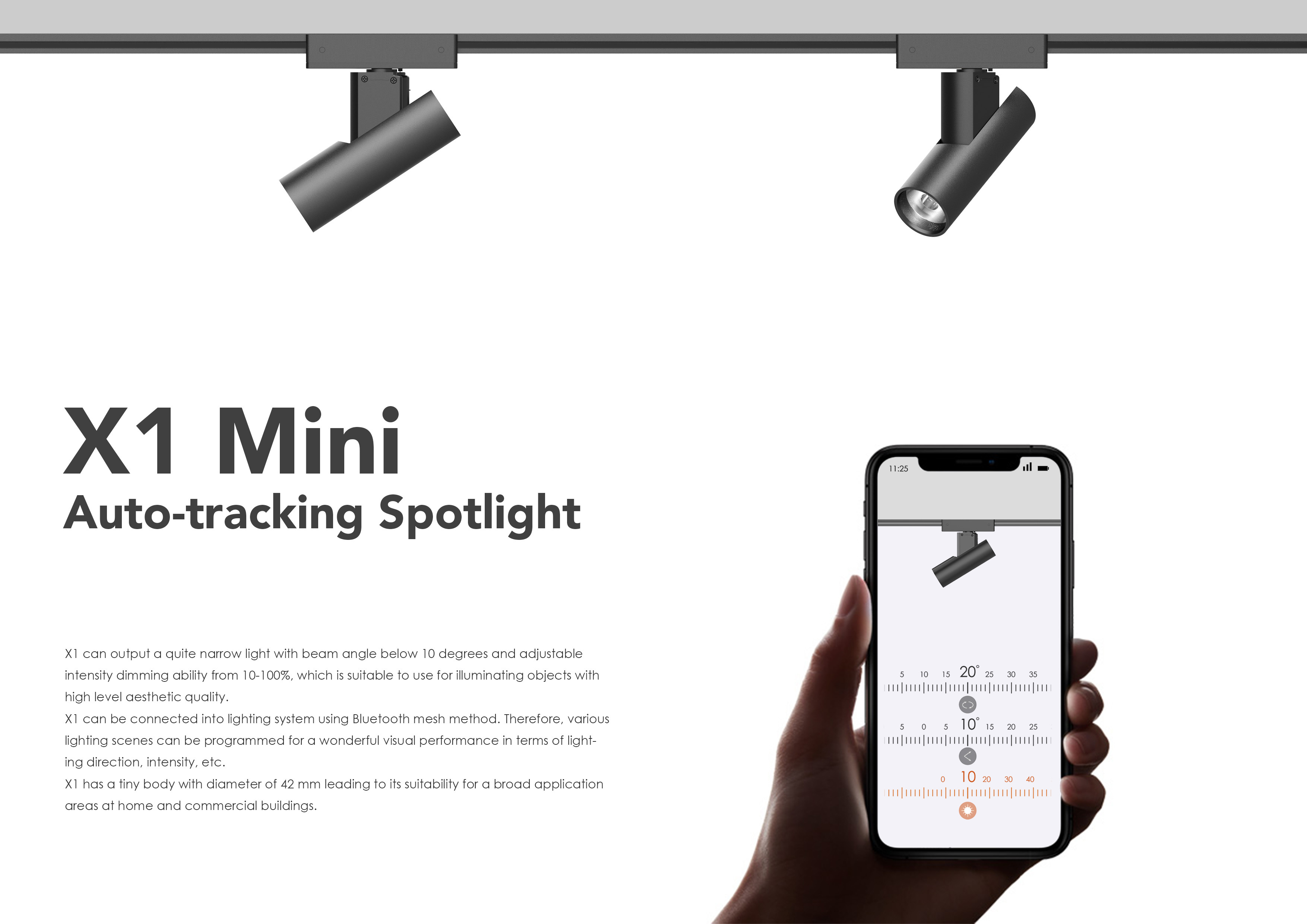 X1 Mini auto-tracking spot lighting