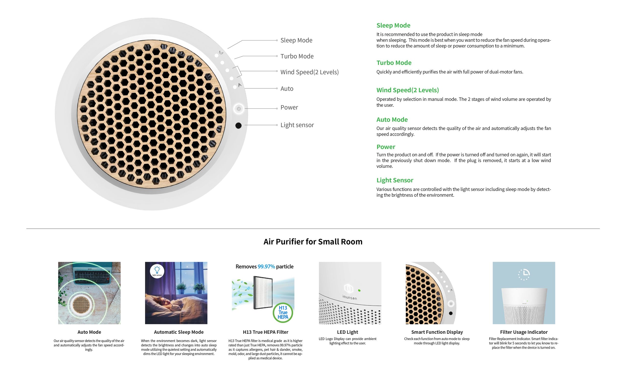 imunsen  Air Purifier for Small Room