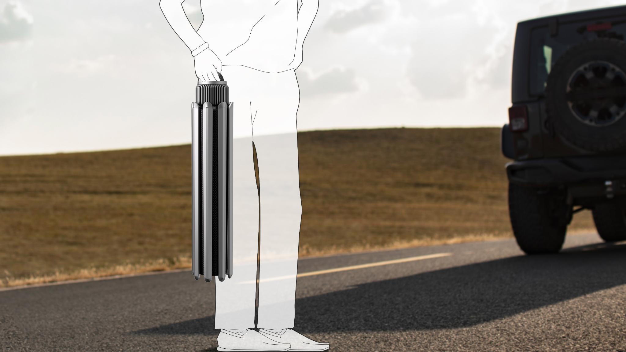 Solar-Powered Camping Tent Air Conditioner