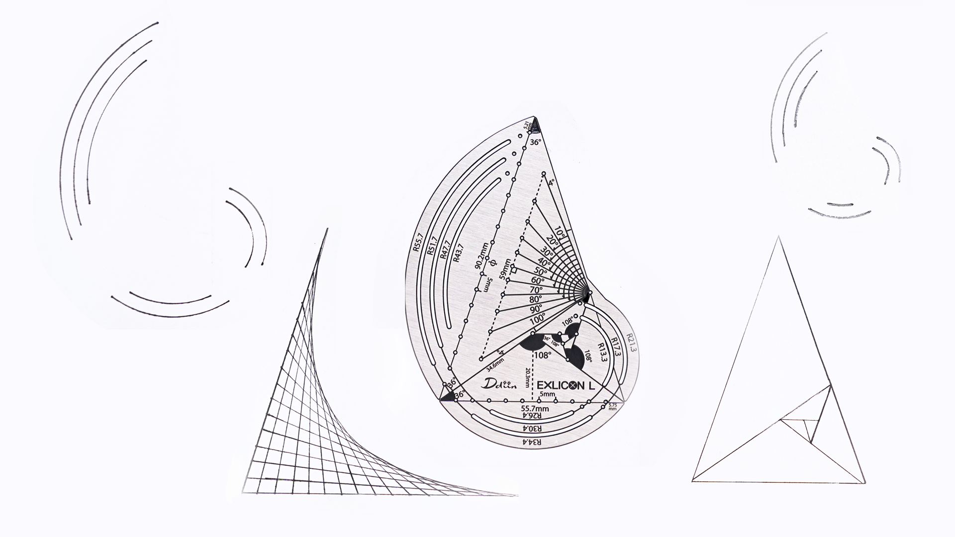 Exlicon L- Golden Ratio Tools for Art and Geometry