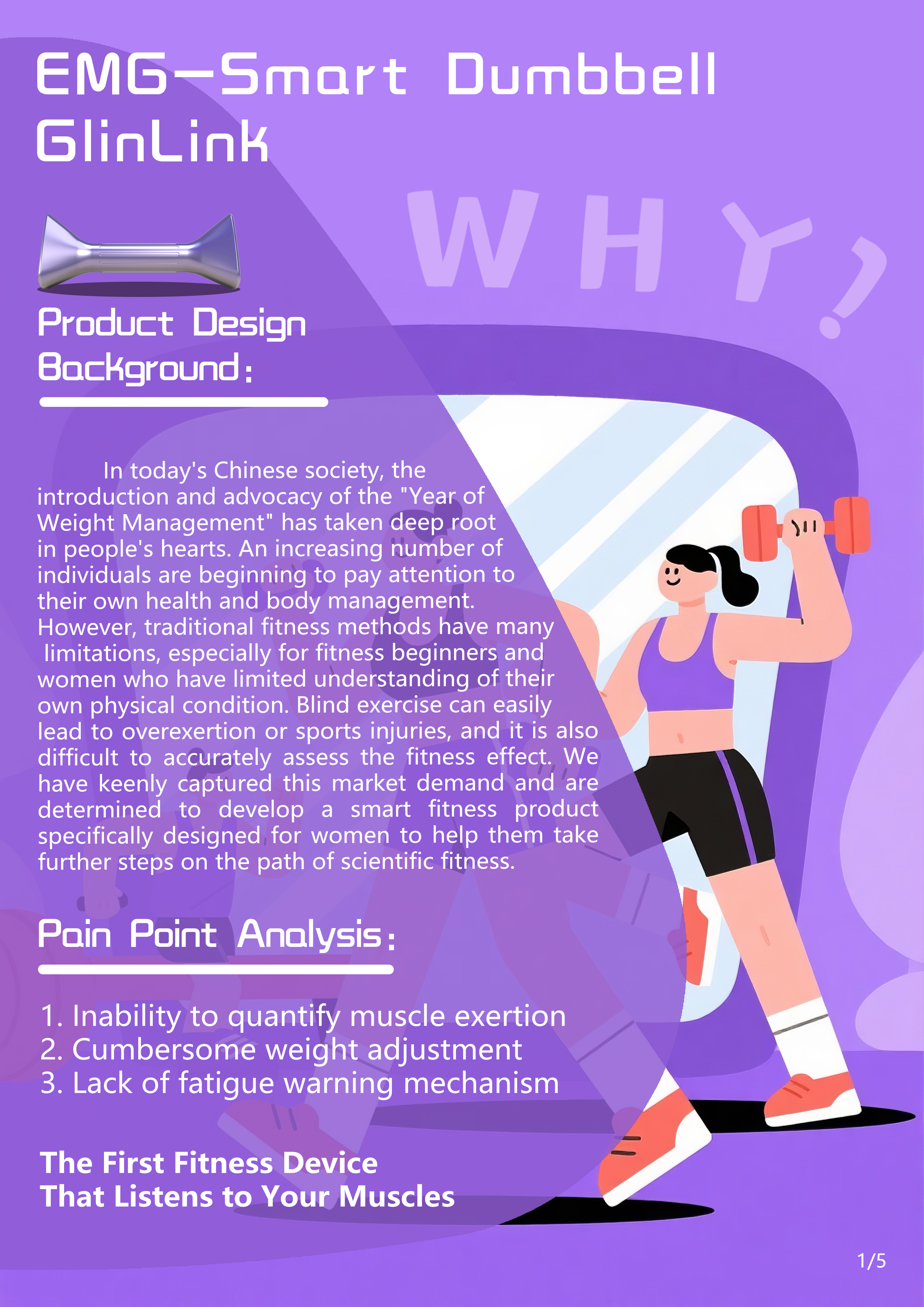 Smart Muscle-Monitoring Dumbbell: GlinLink