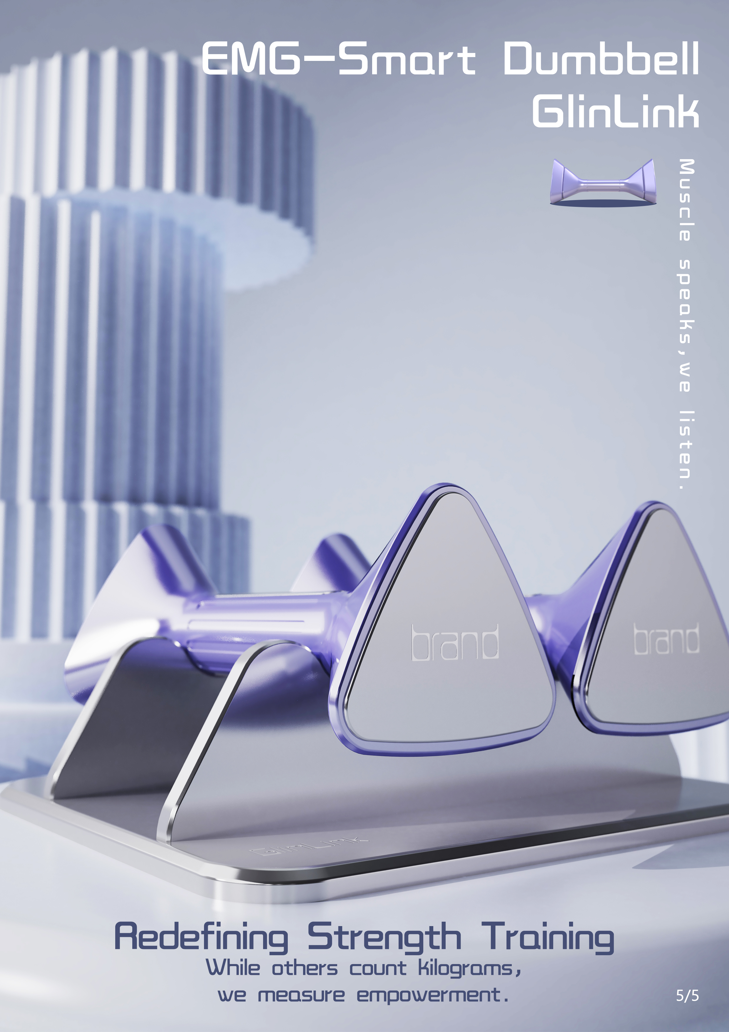 Smart Muscle-Monitoring Dumbbell: GlinLink