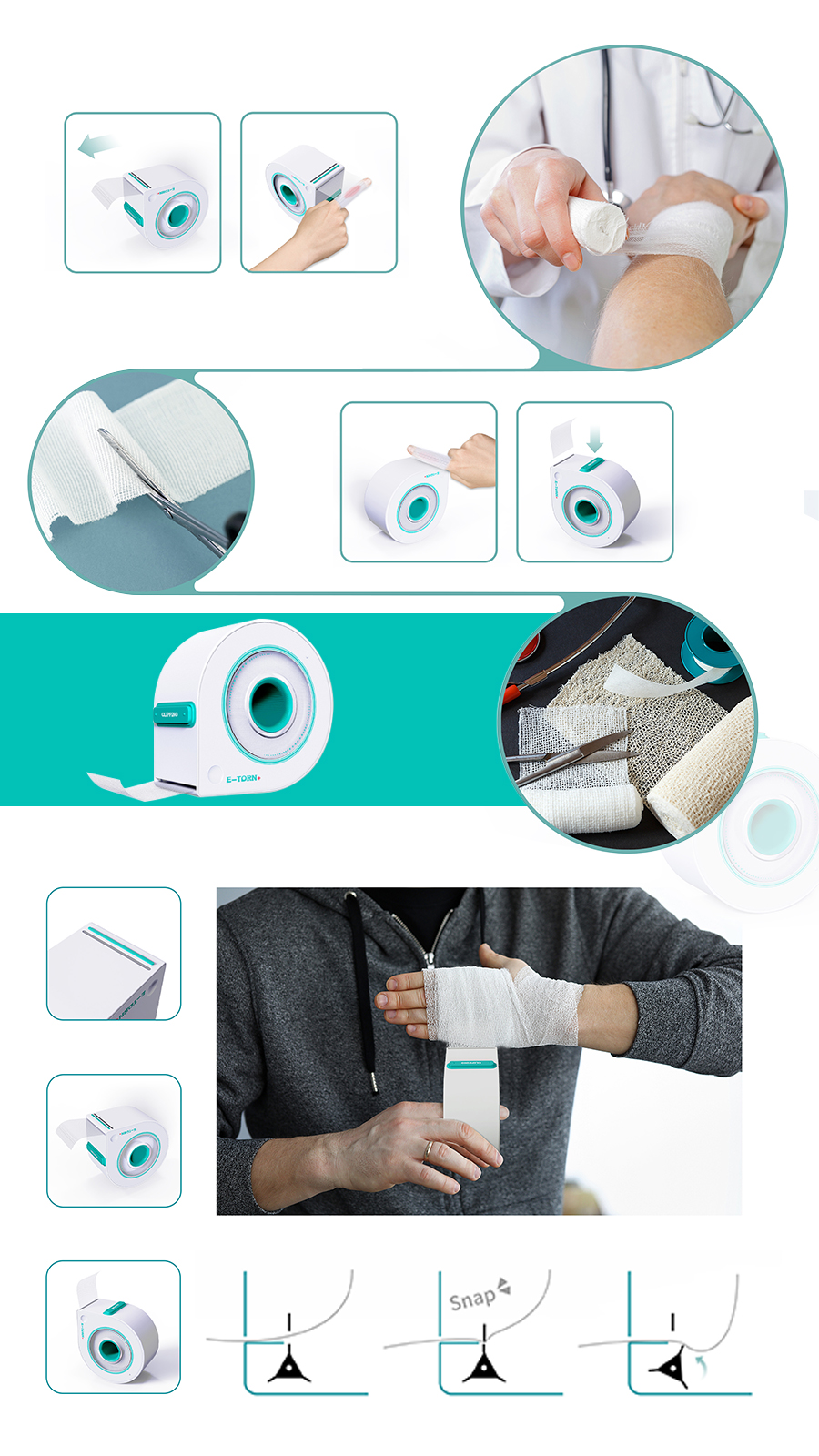 Portable collaborative medical bandage
