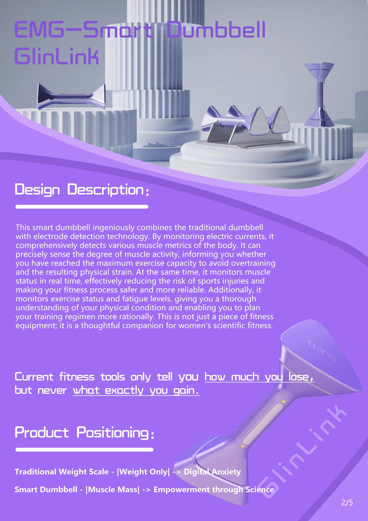 Smart Muscle-Monitoring Dumbbell: GlinLink