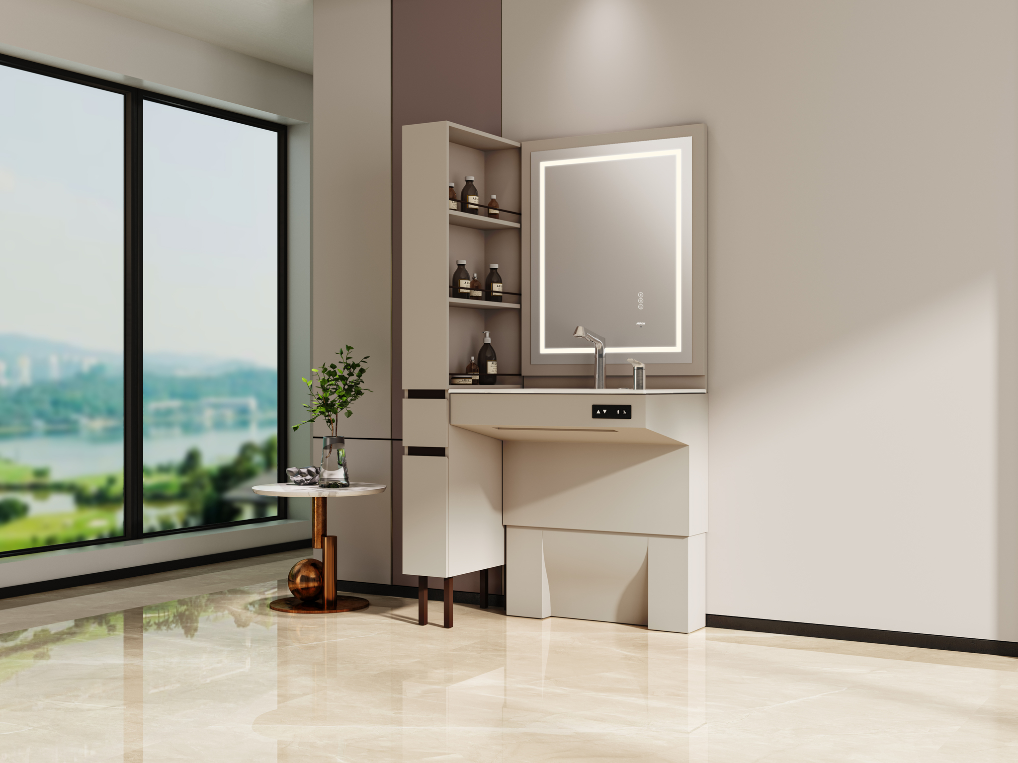 Harmony series Liftable bathroom cabinet