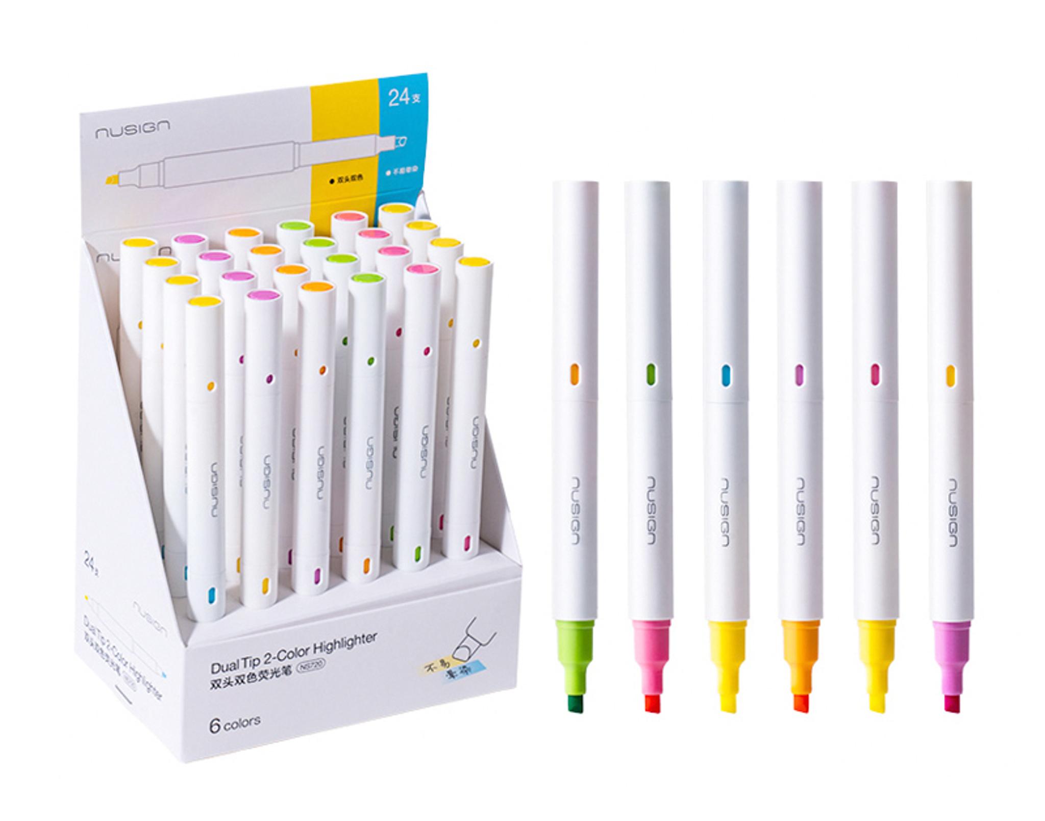 Nusign Dual Tip 2-Color Anti-smudge Highlighter