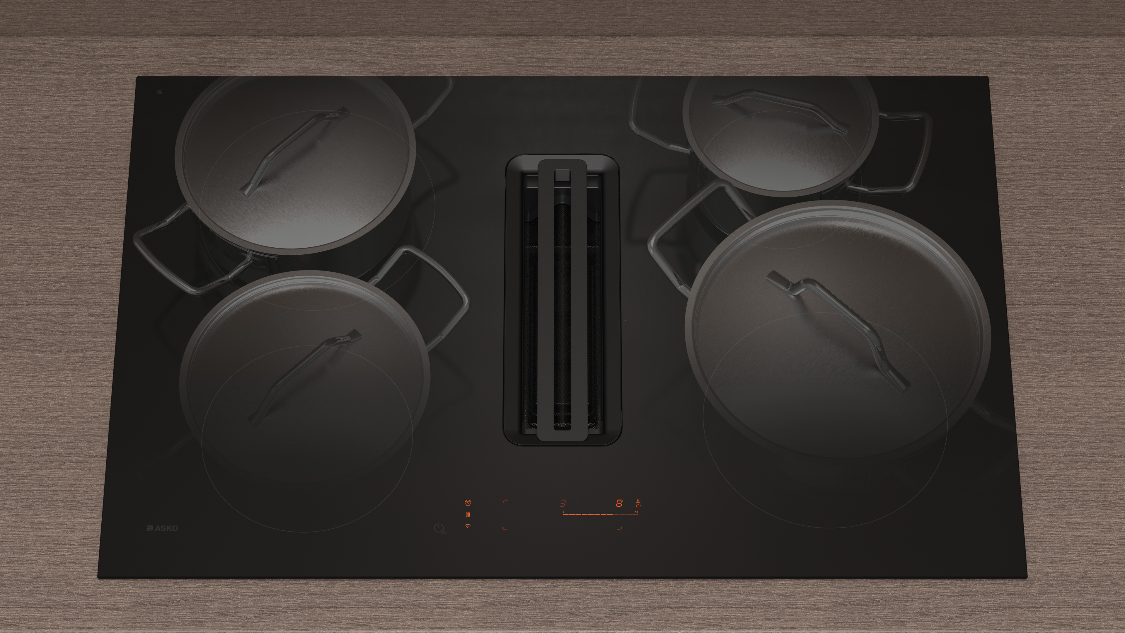 ASKO Series 5 hobs with integrated extraction