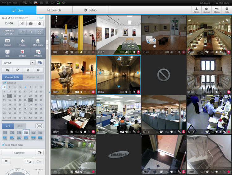SAMSUNG TECHWIN NVR system