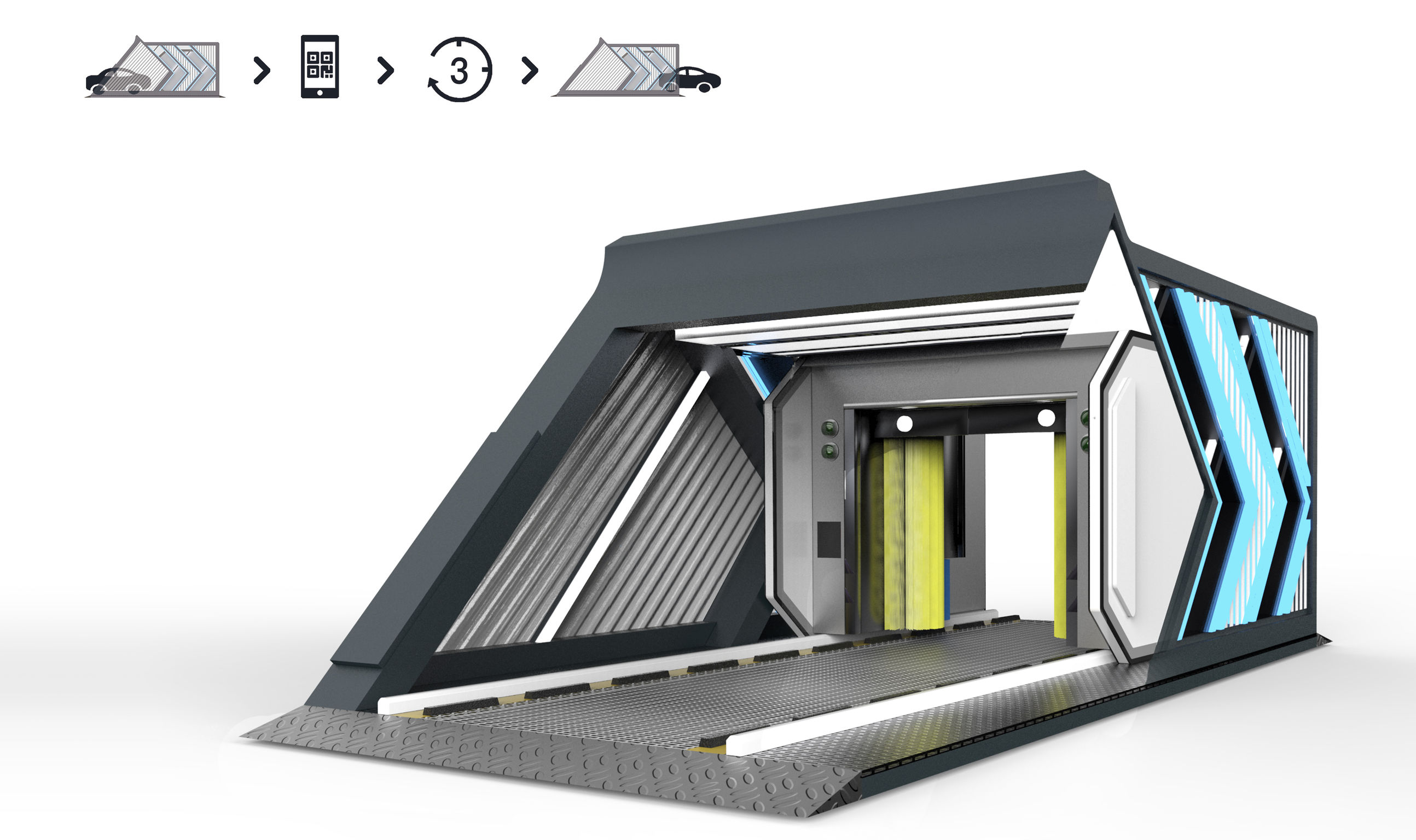 Modular smart car washing machine