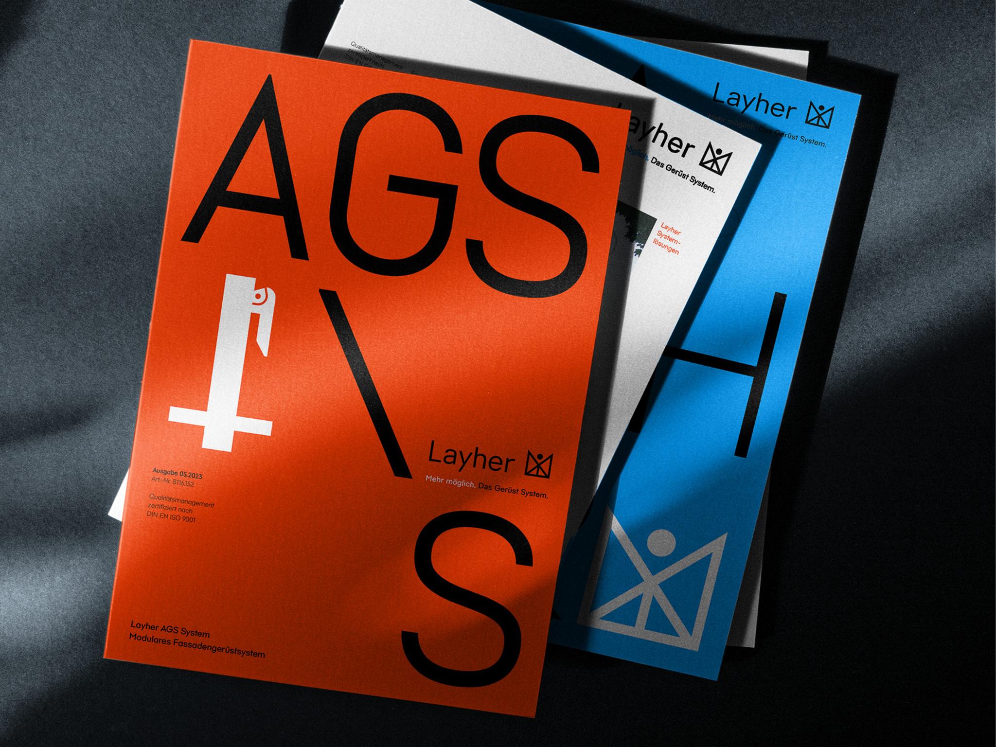 Layher - a brand design with a scaffolding system