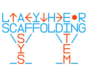 Layher - a brand design with a scaffolding system