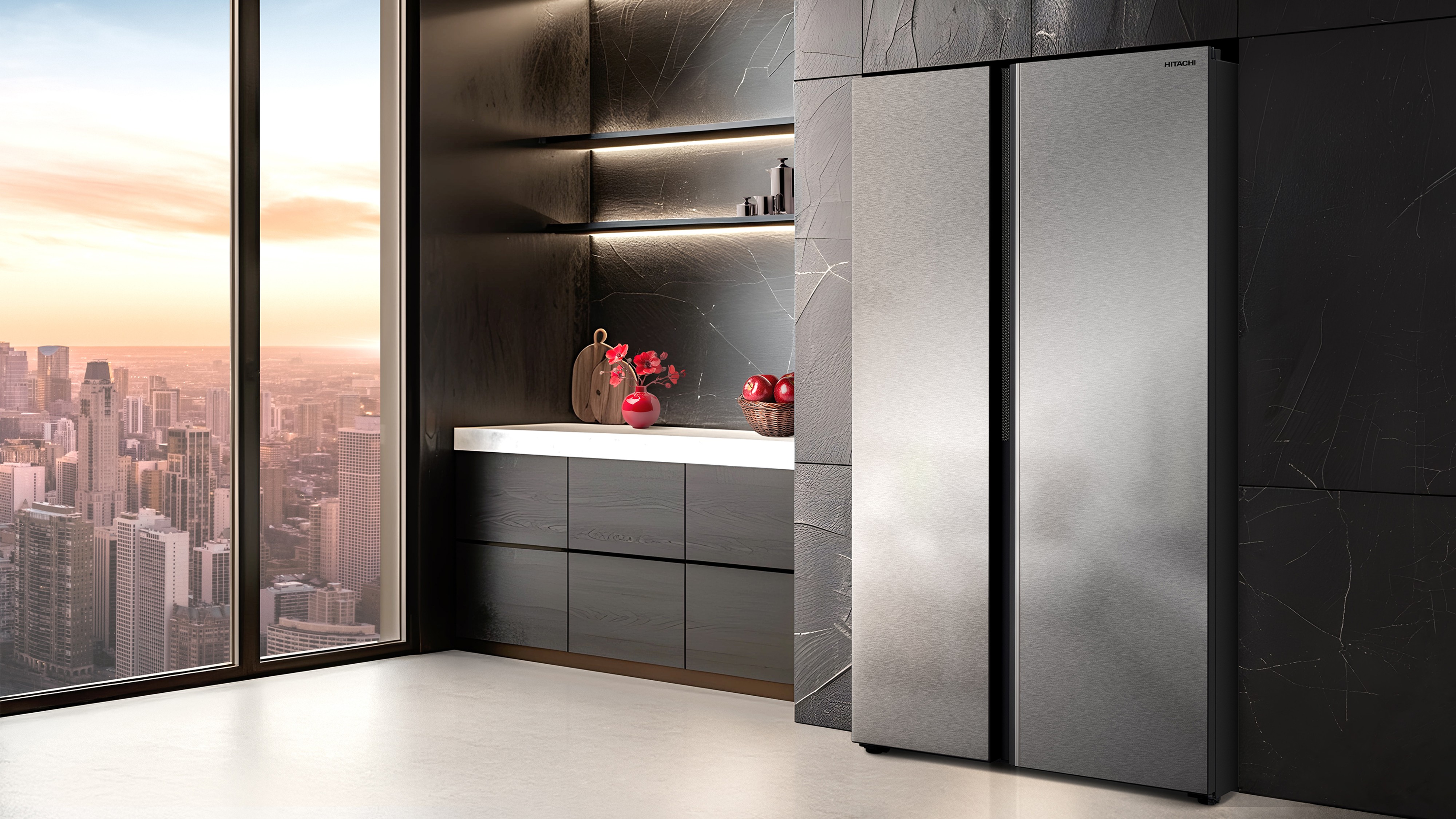 Hitachi Skyline Side By Side Refrigerator