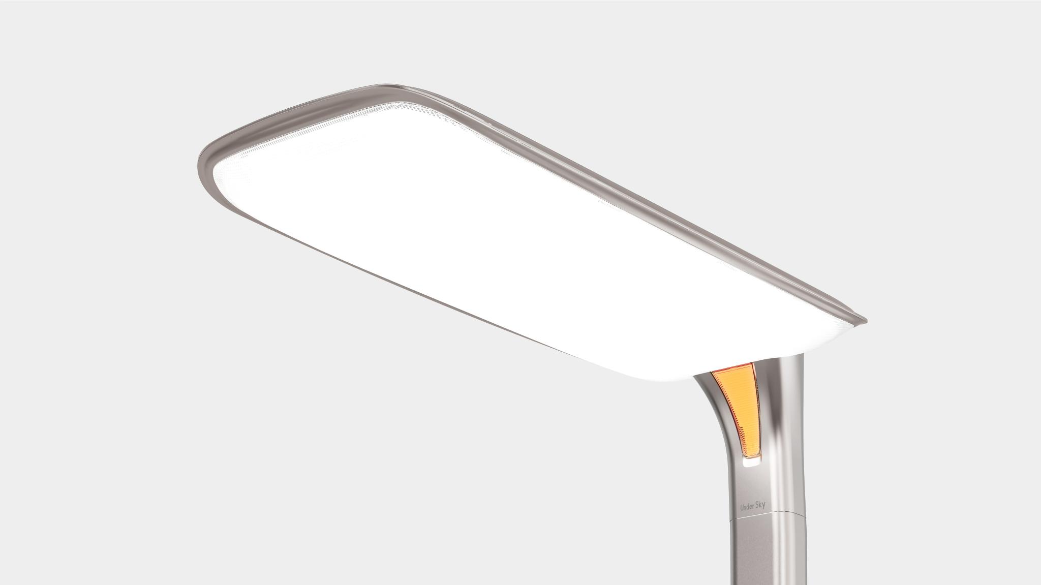 Curved screen vertical eye protection lamp