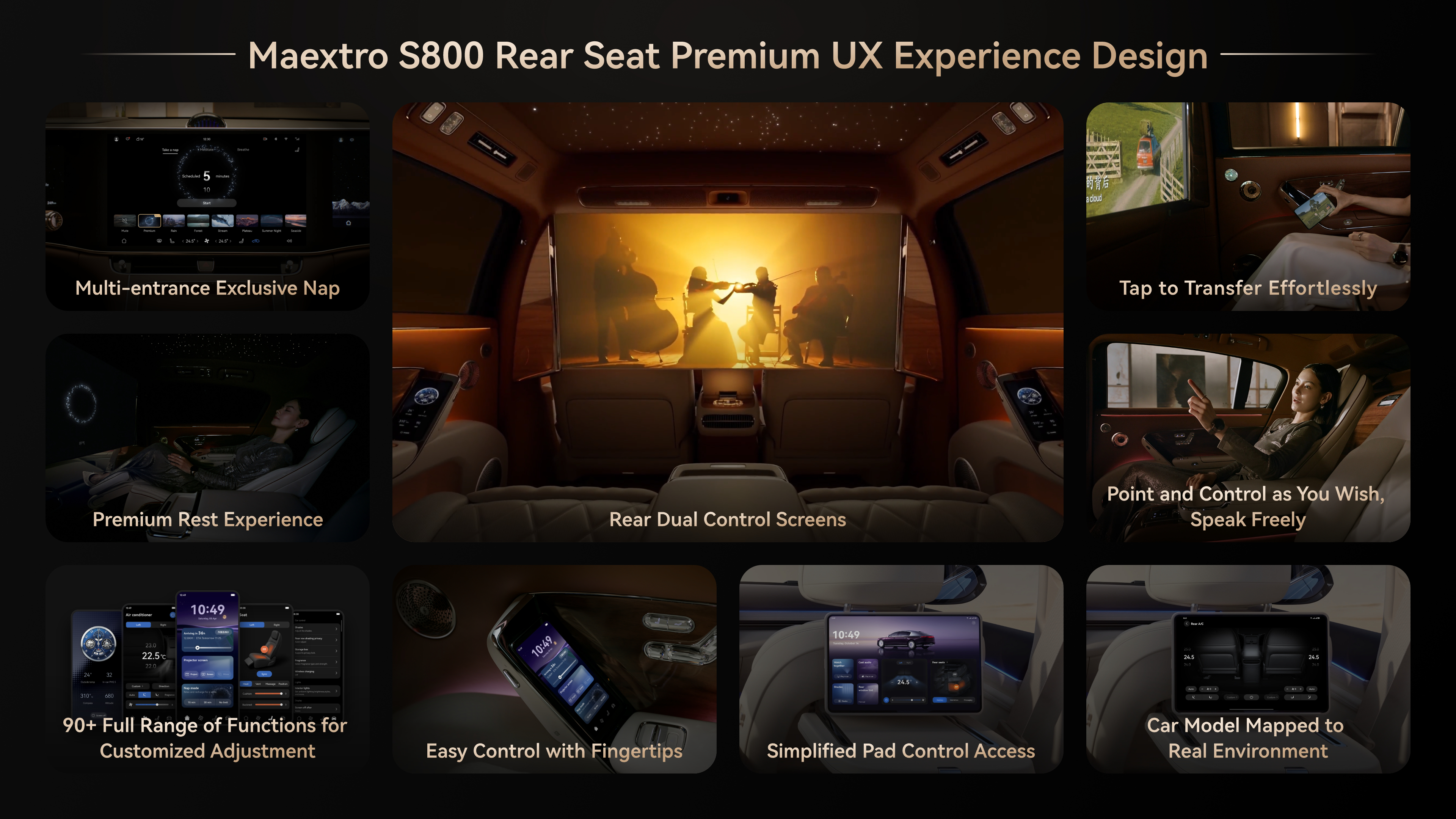 Maextro S800 Rear Seat Premium UX Design