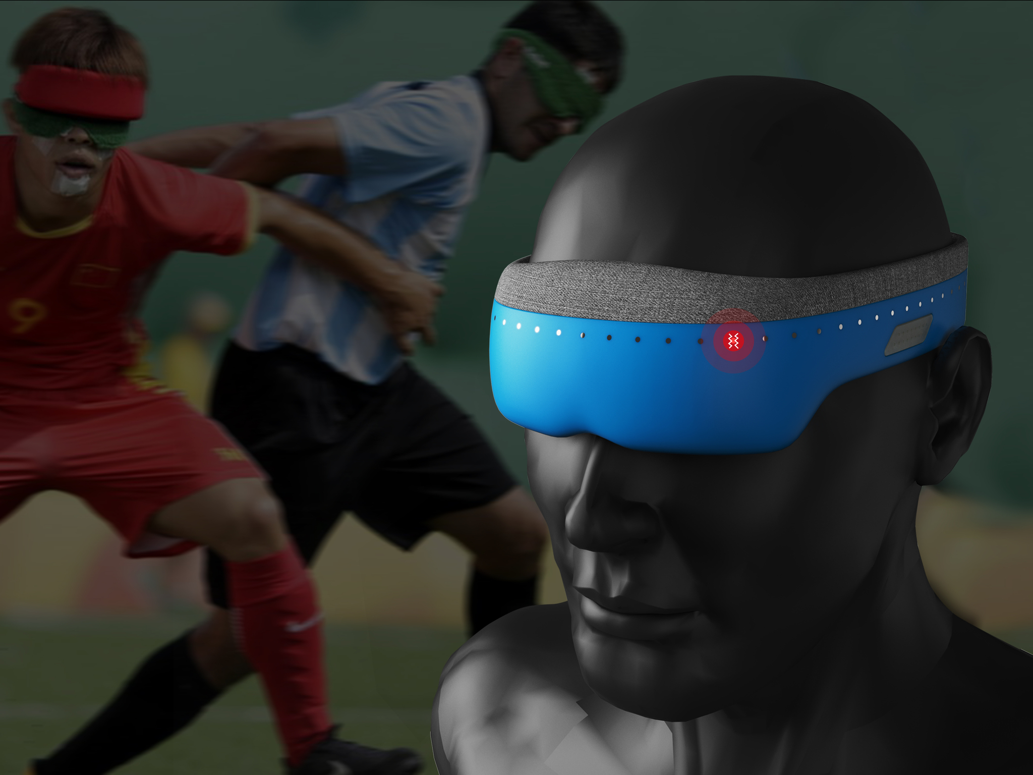 Smart Blind Football Headscarf