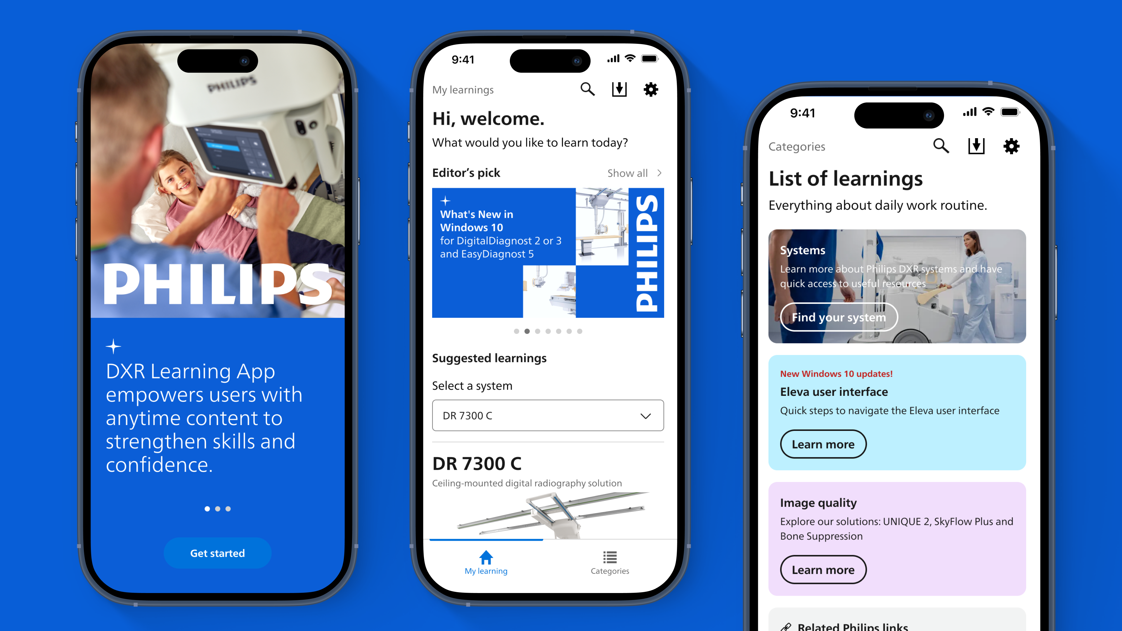 Philips DXR Learning App