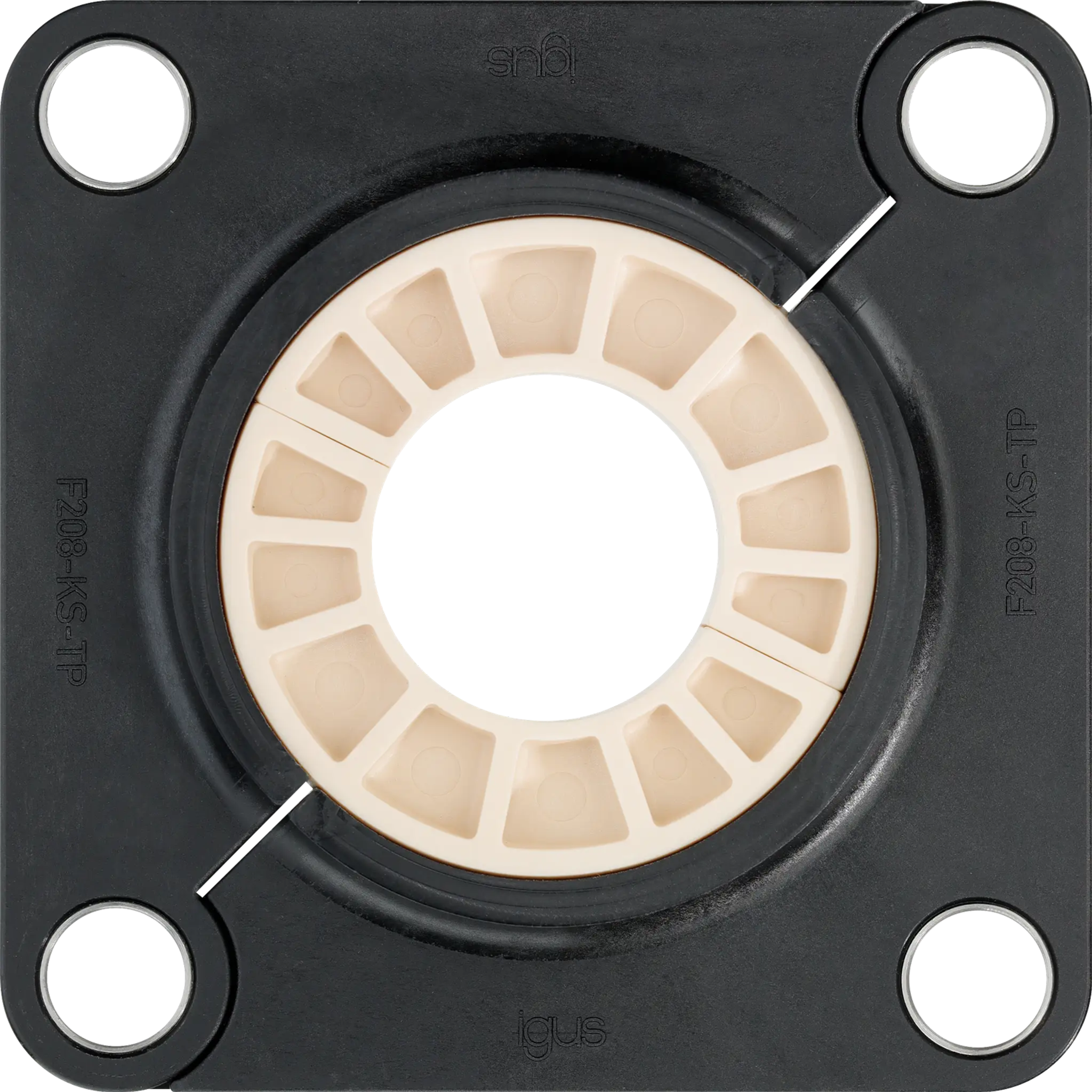 Split 2 and 4 hole flange bearings
