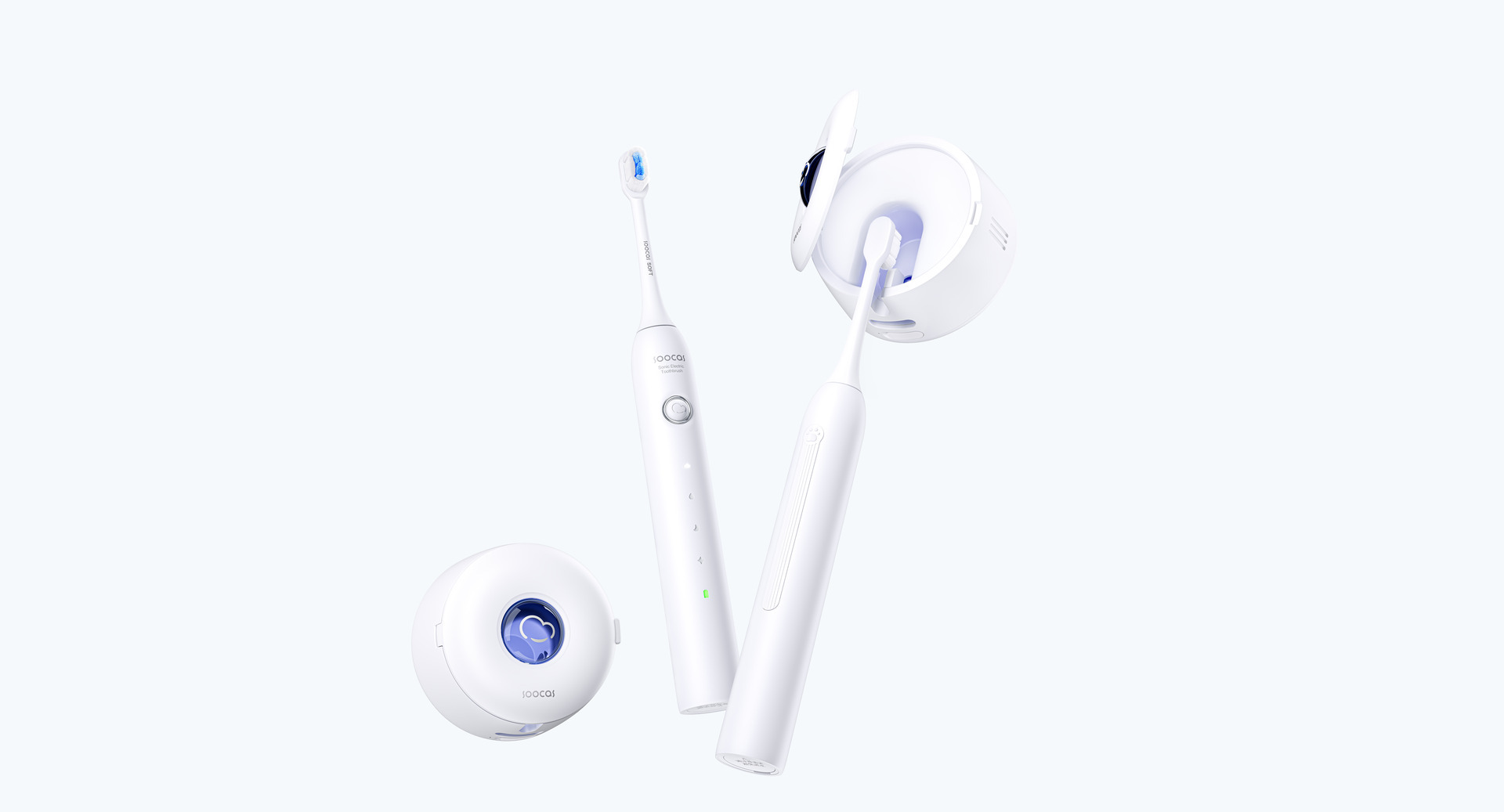 Soocas Air-Dry UVC Toothbrush Sanitizer Set