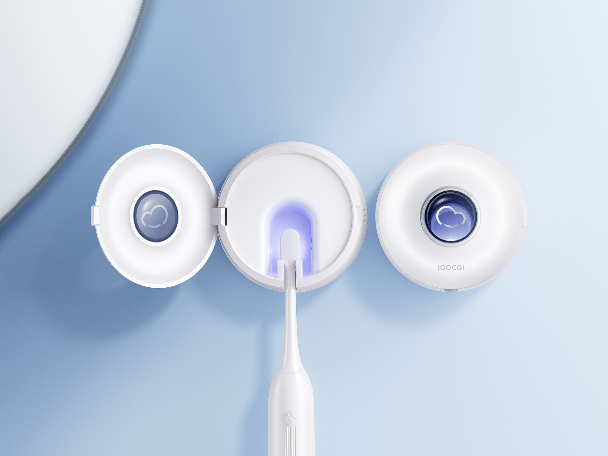 Soocas Air-Dry UVC Toothbrush Sanitizer Set