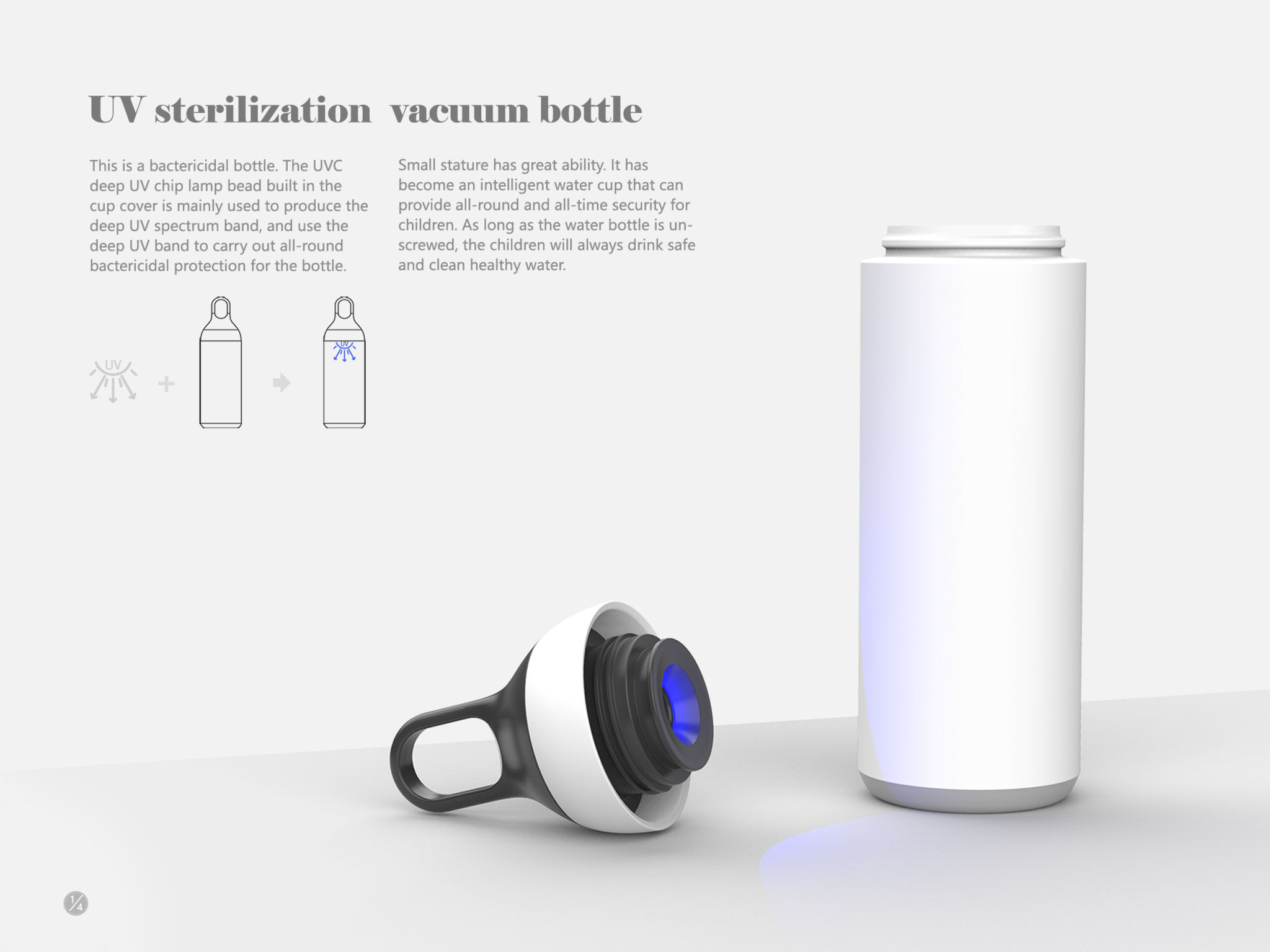 UV sterilization vacuum bottle