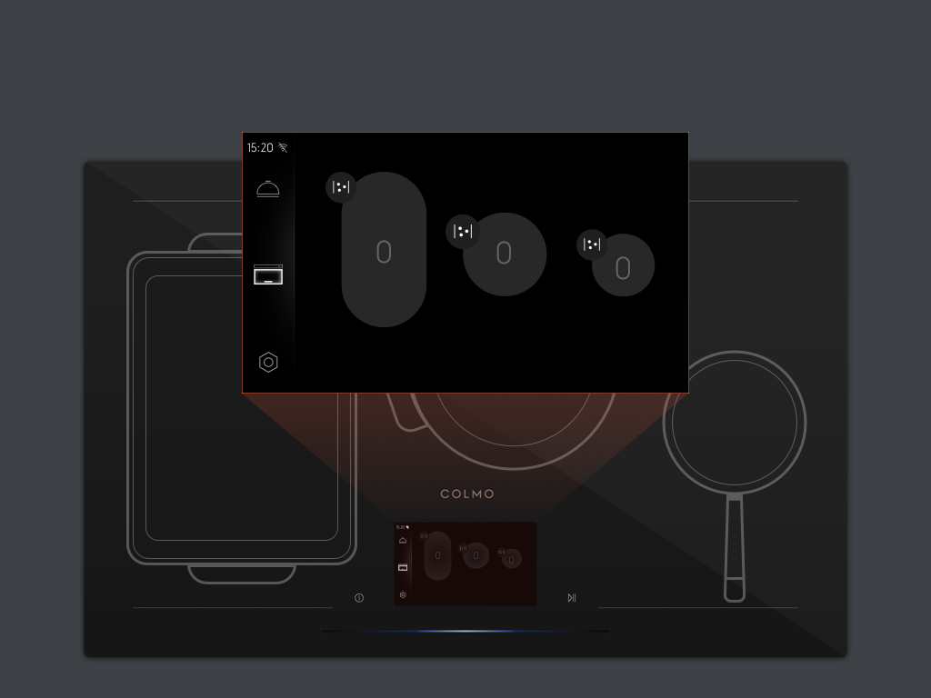 Full surface induction cooktop UX