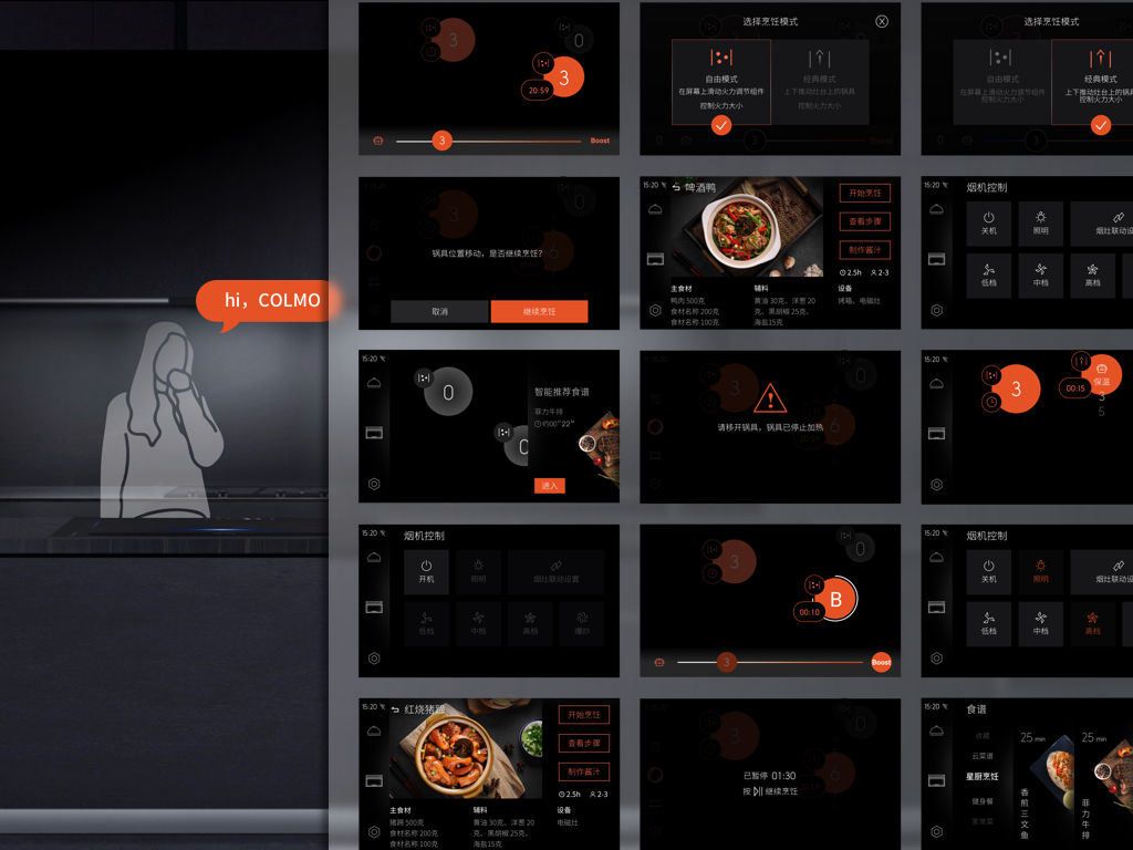 Full surface induction cooktop UX