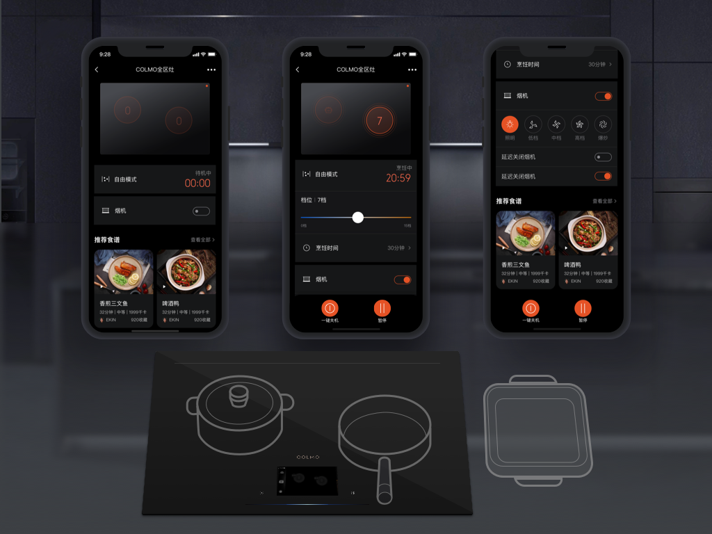 Full surface induction cooktop UX