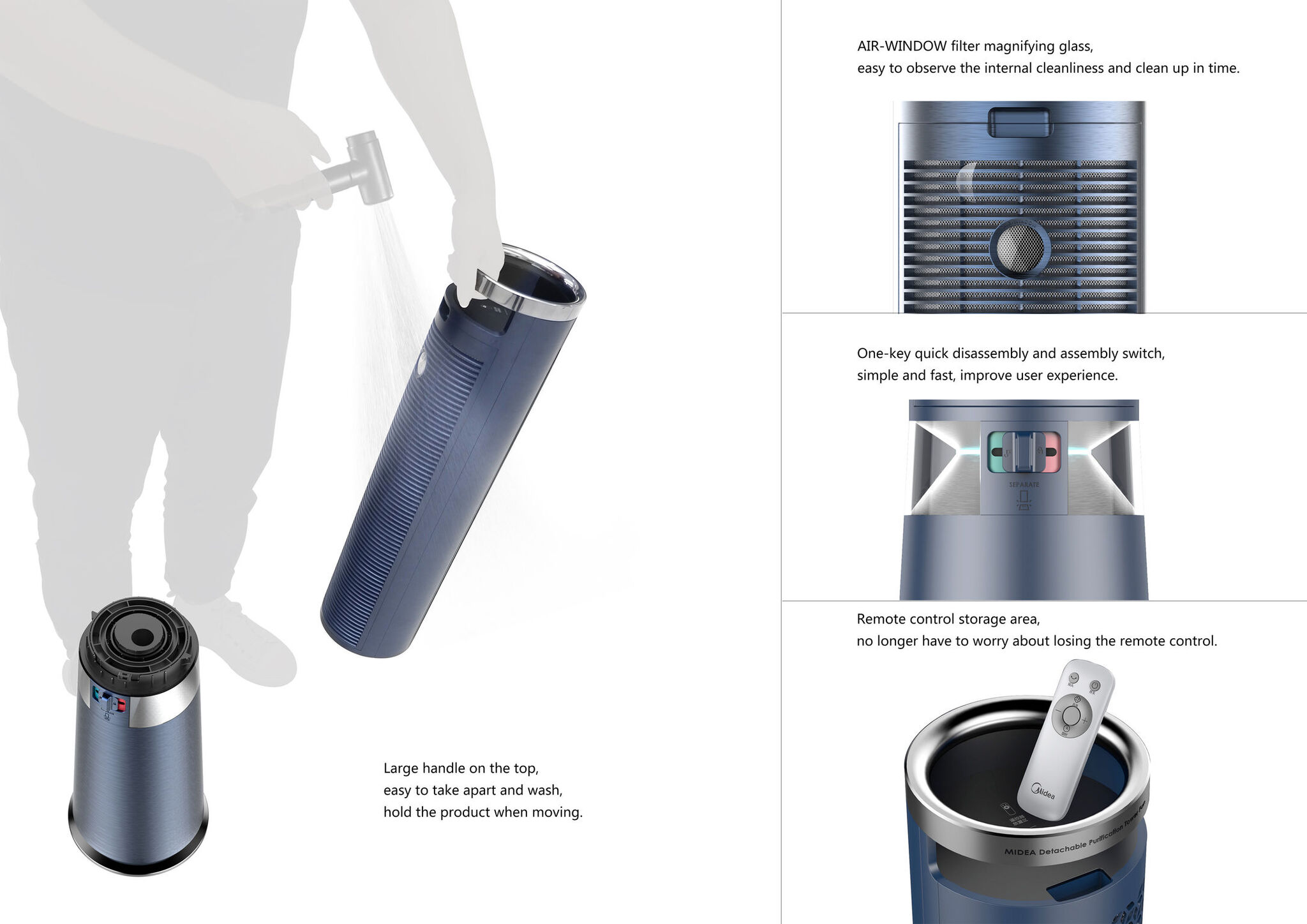 Removable Washing Tower Fan Series