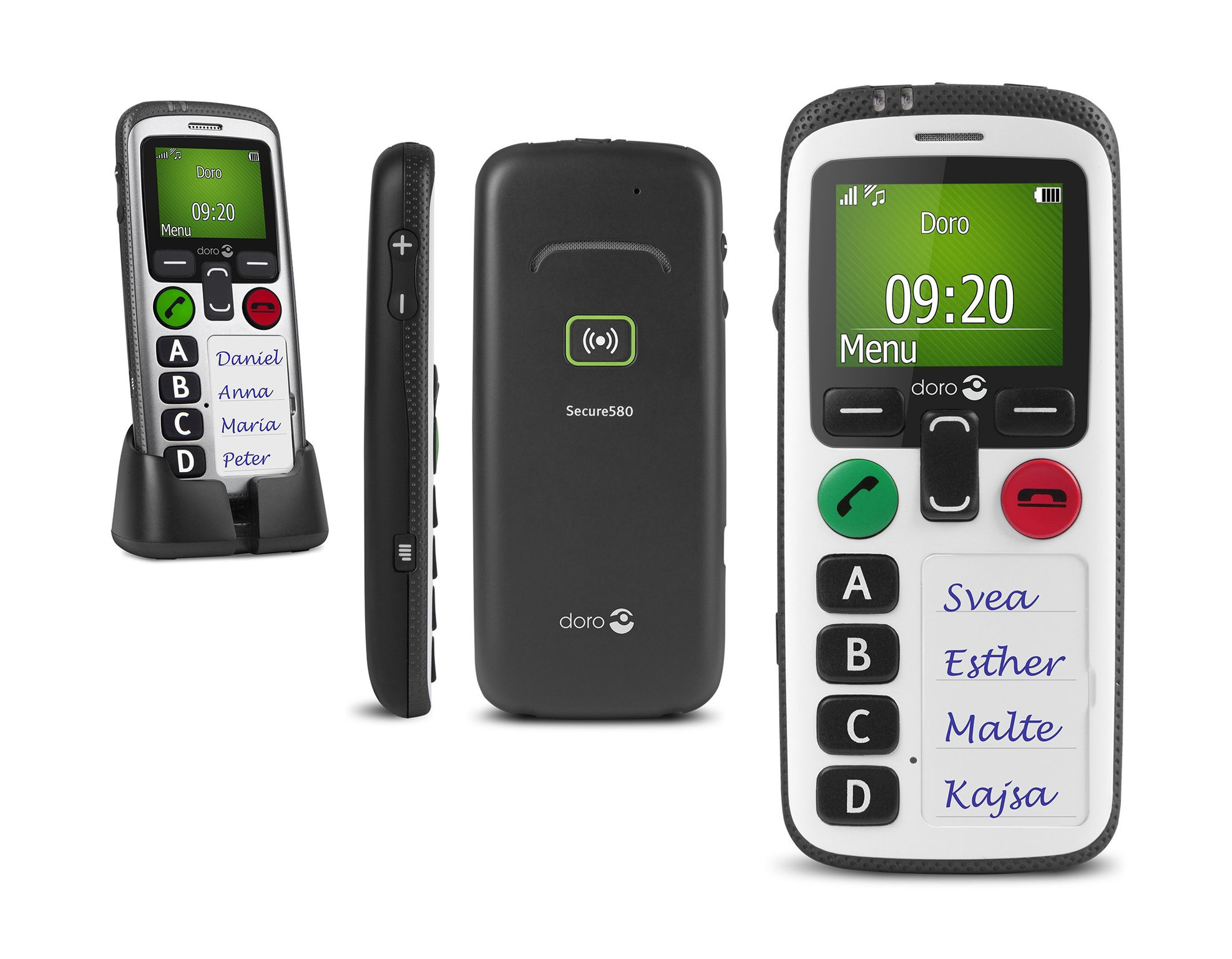 Móviles con GPS - BOTON EMERGENCIA y ALERTAS SMS para Mayores DORO SECURE  580 - Mundo Dependencia