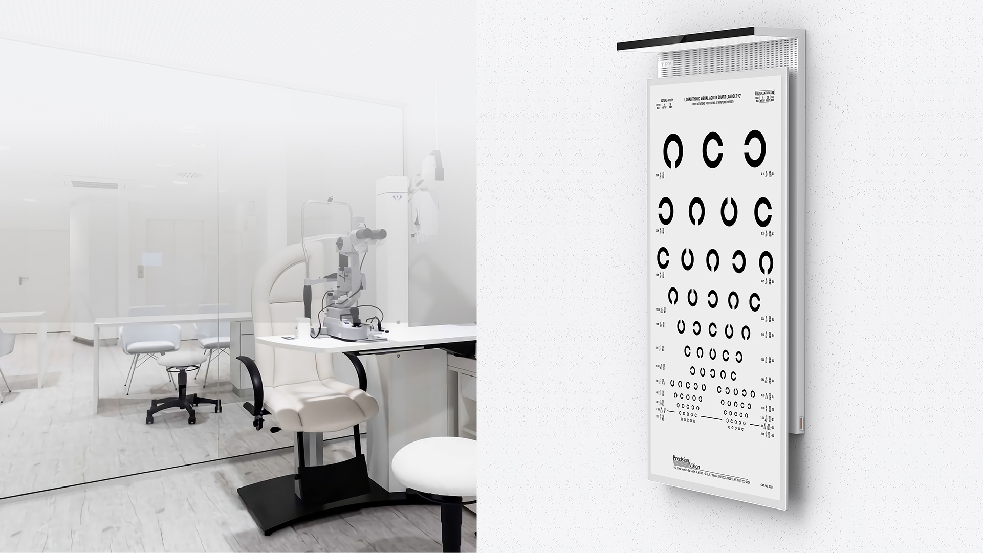 Electronic paper vision tester