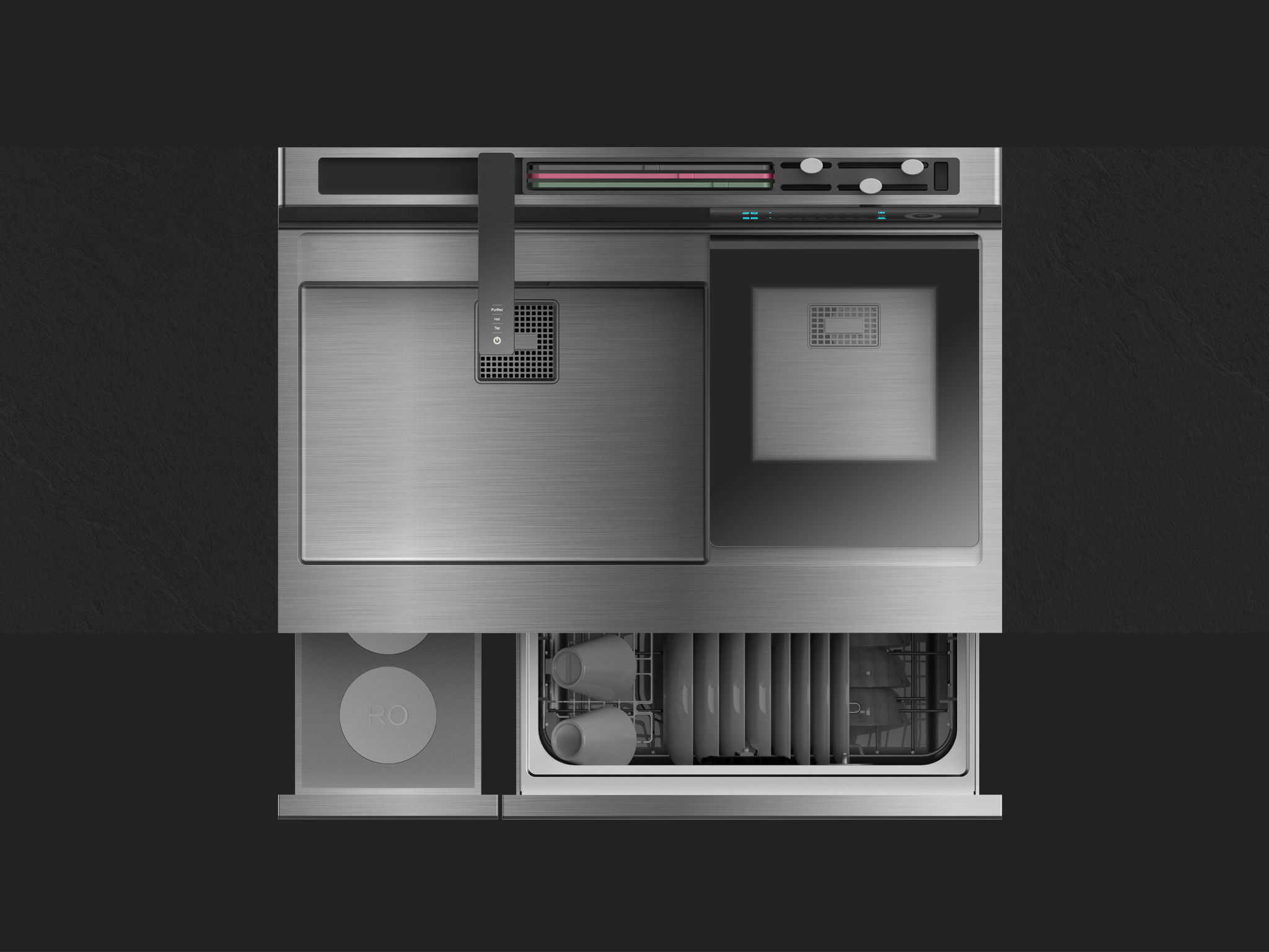 Integrated preparation and cleaning machine