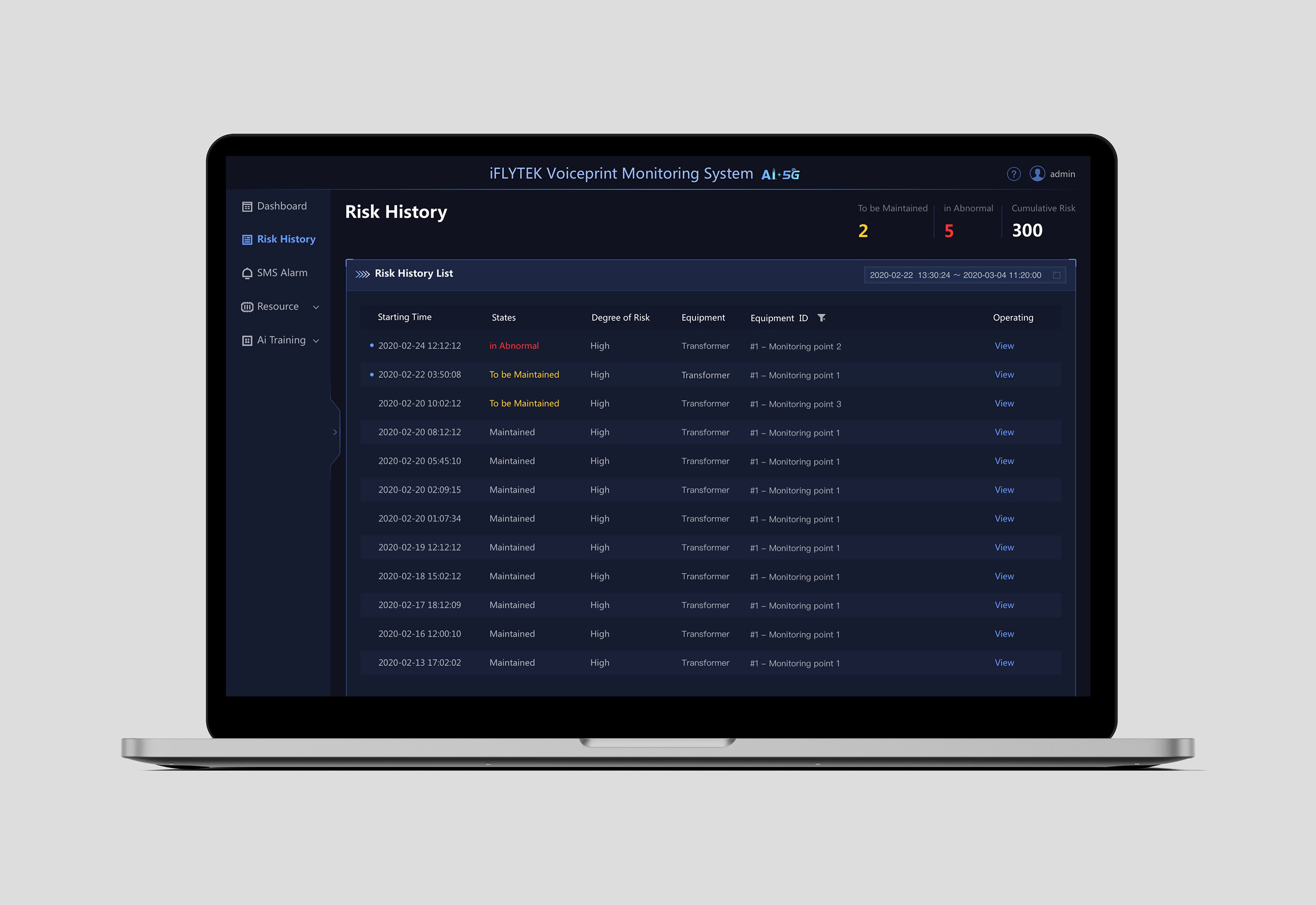 iFLYTEK Voiceprint Monitering System