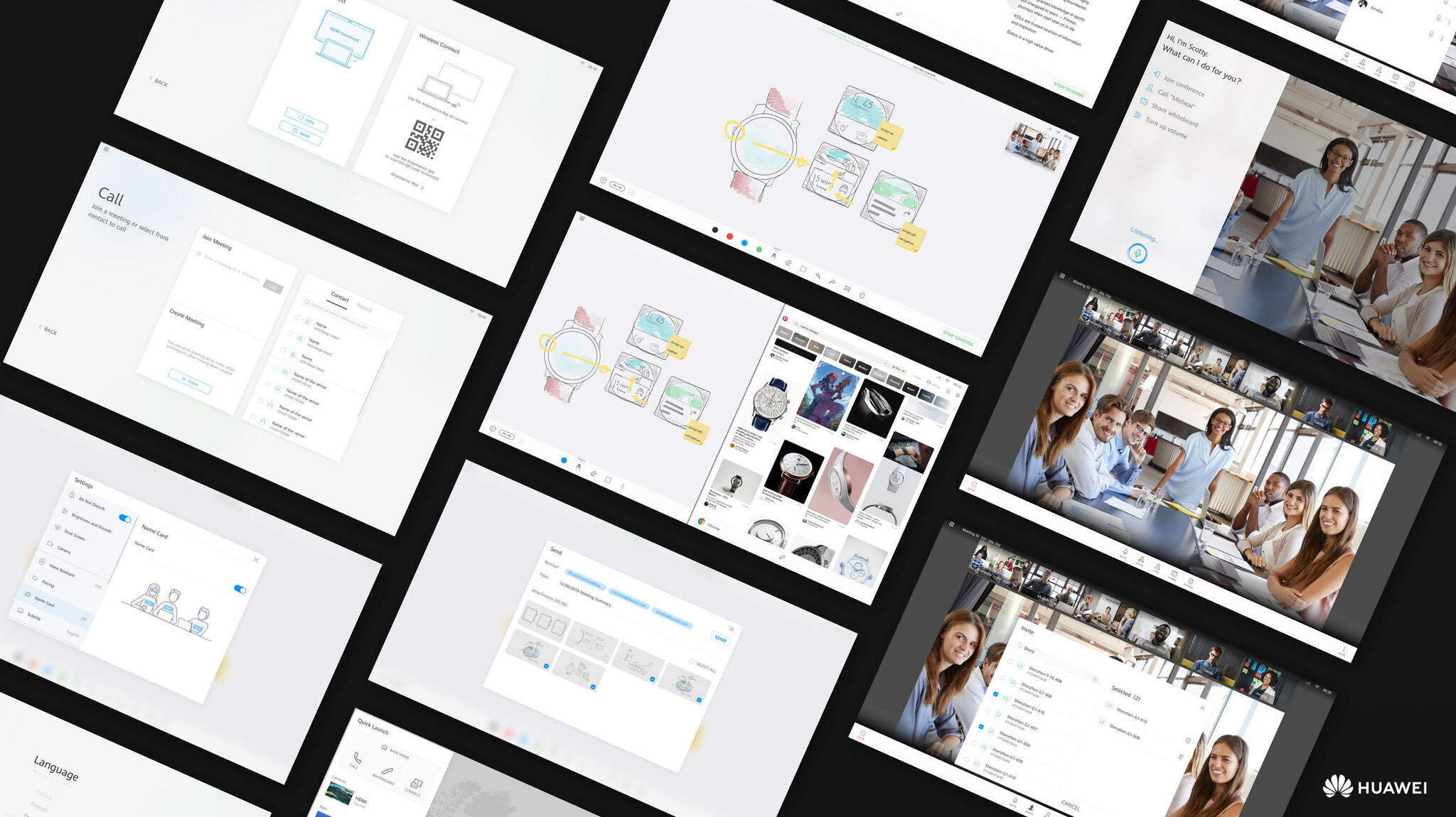 Huawei Cloudlink Board UI System