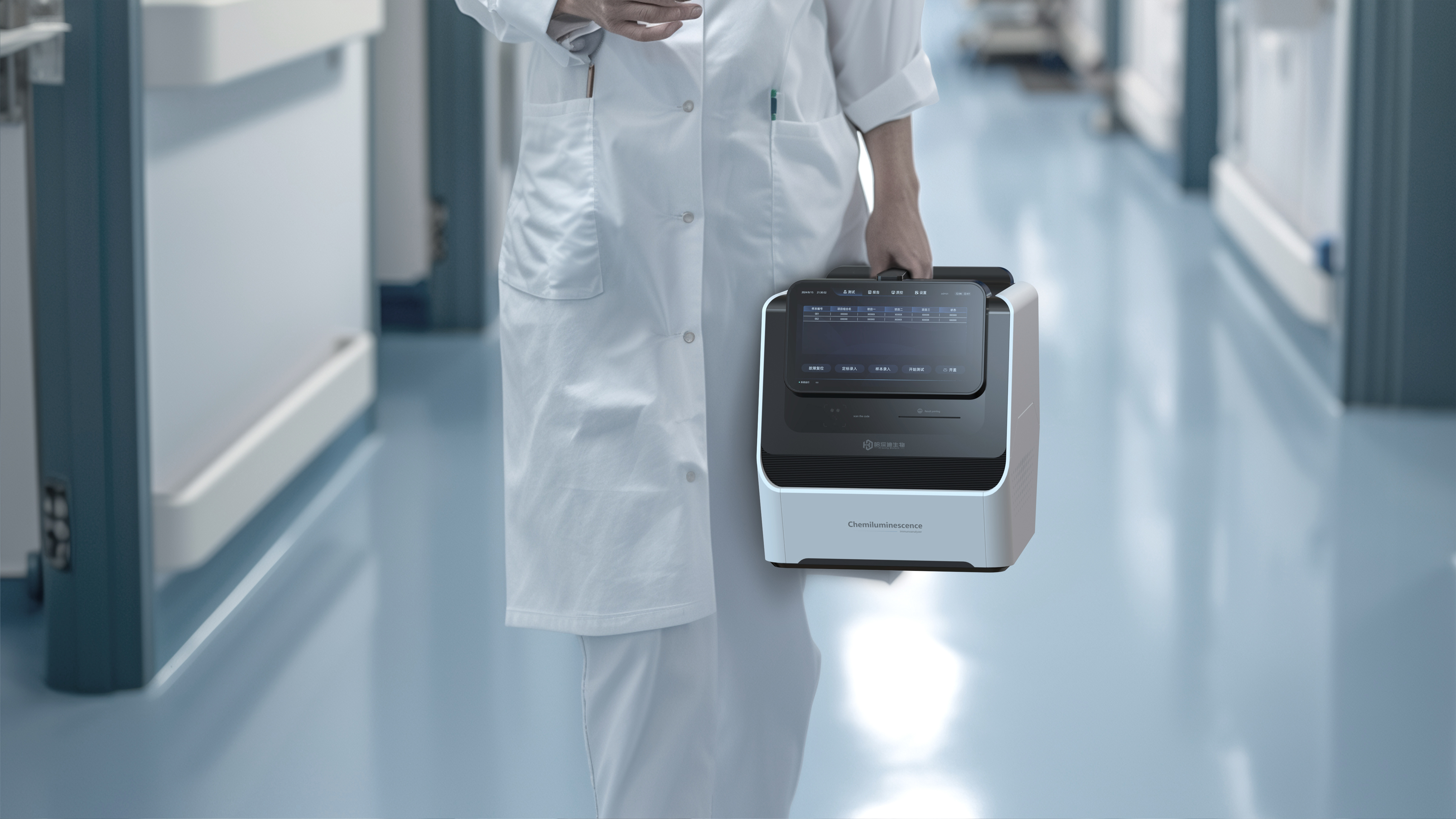 Portable chemiluminescent immunoassay analyzer