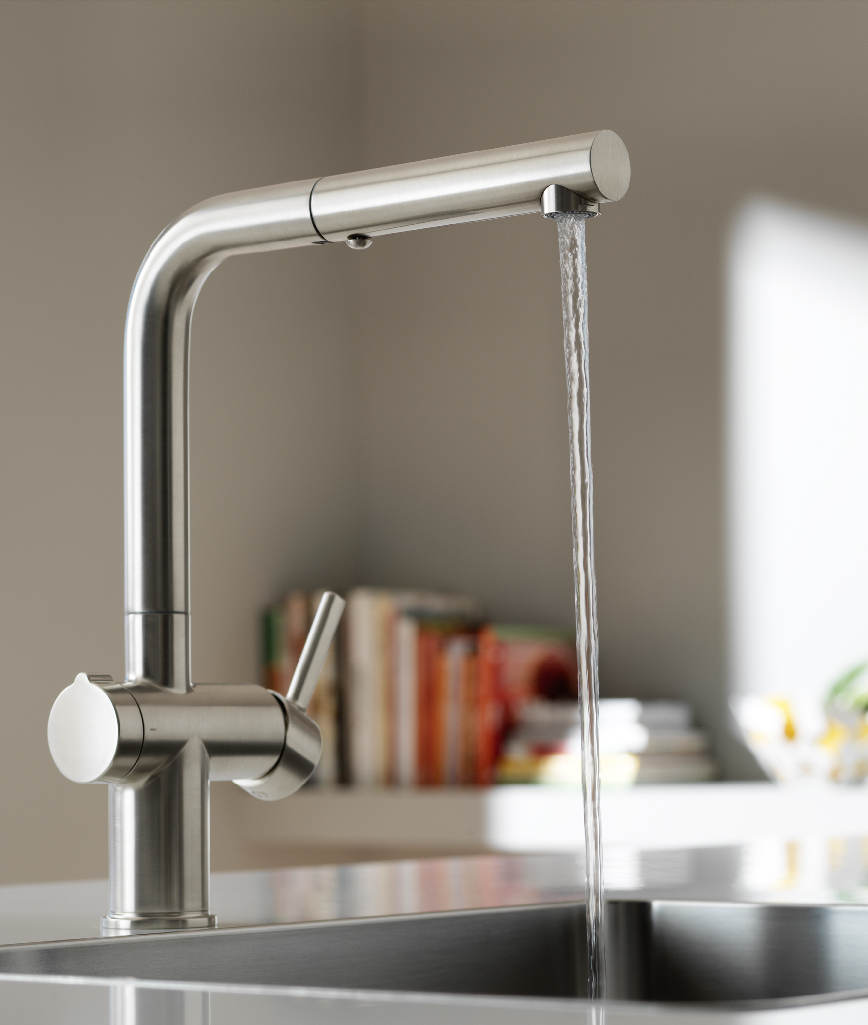 iF Design - Active Twist tap in Matte Black and Kubus 2 sink