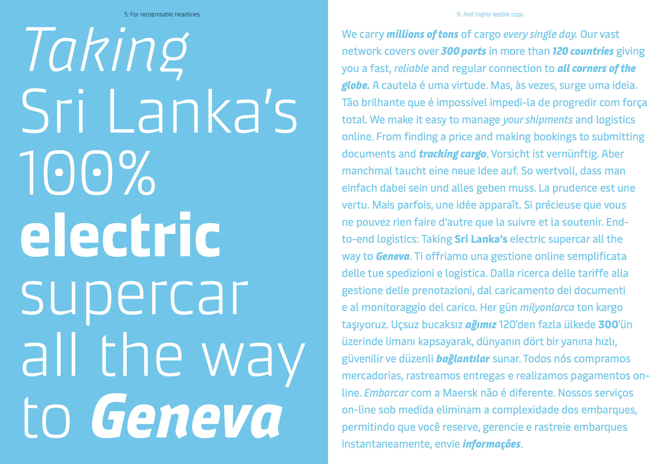 Maersk – A liable typeface family