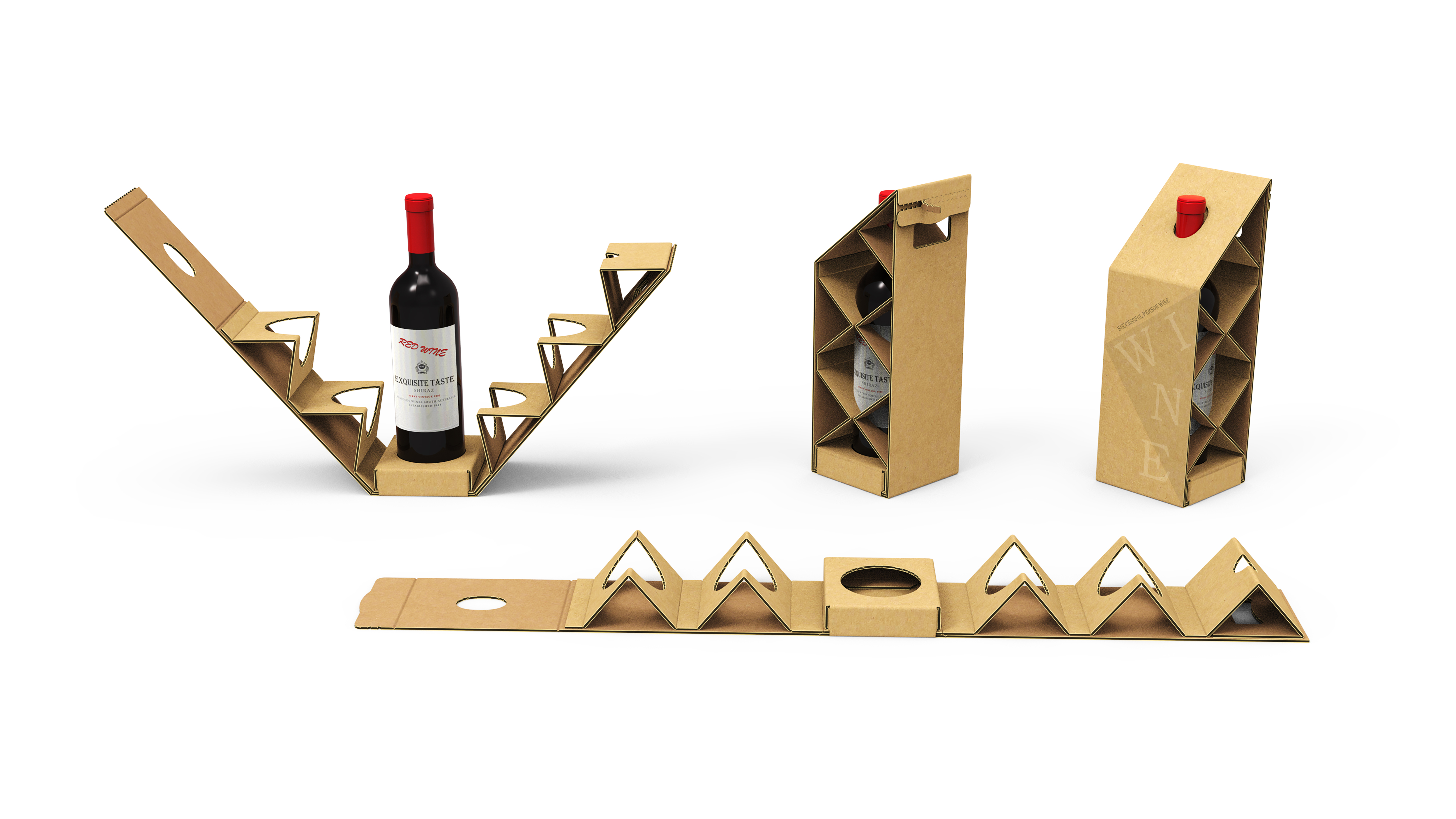 Artisanal Paper-Based Red Wine Packaging