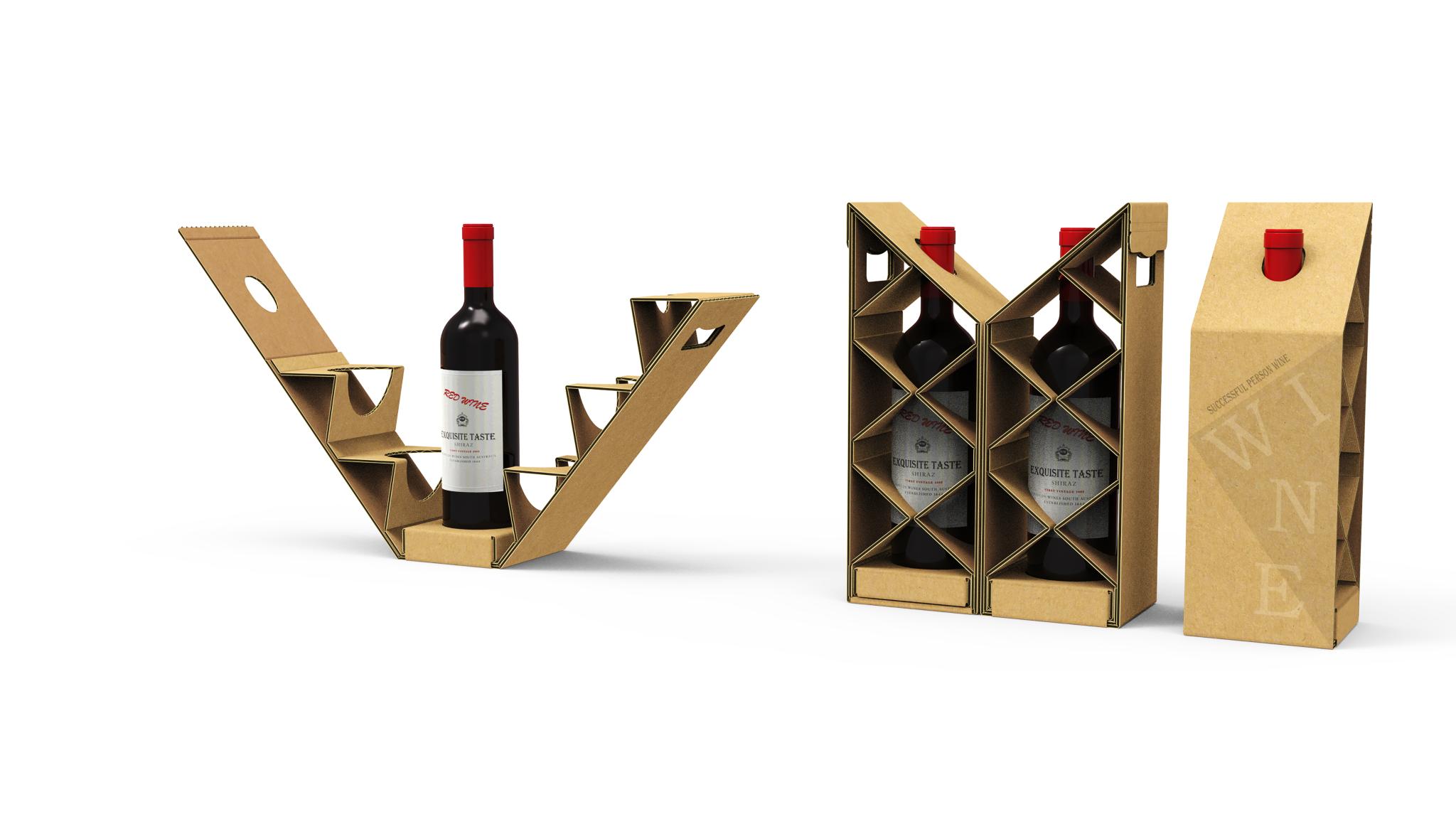 Artisanal Paper-Based Red Wine Packaging