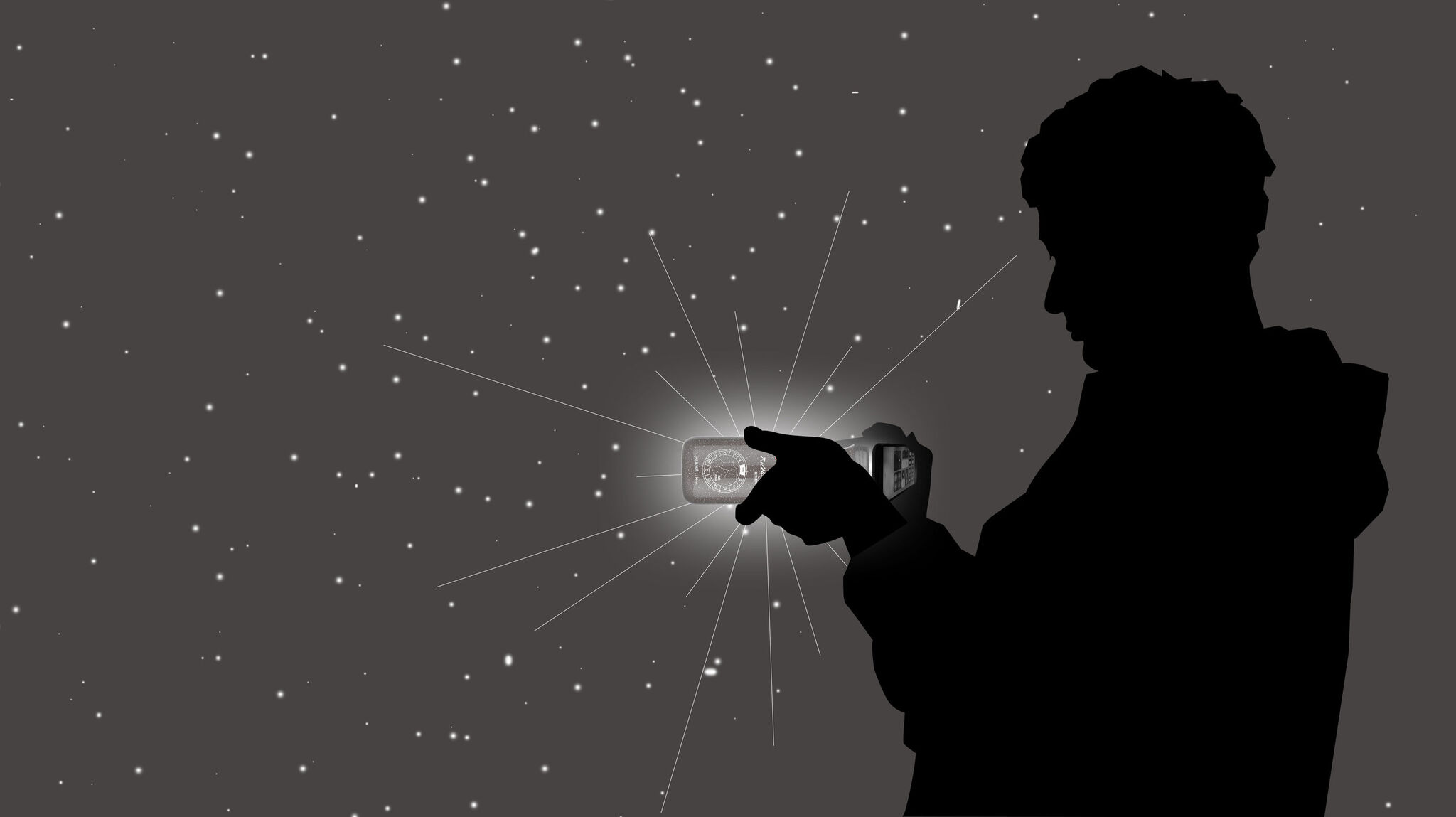 Milk packaging & starry sky Projection